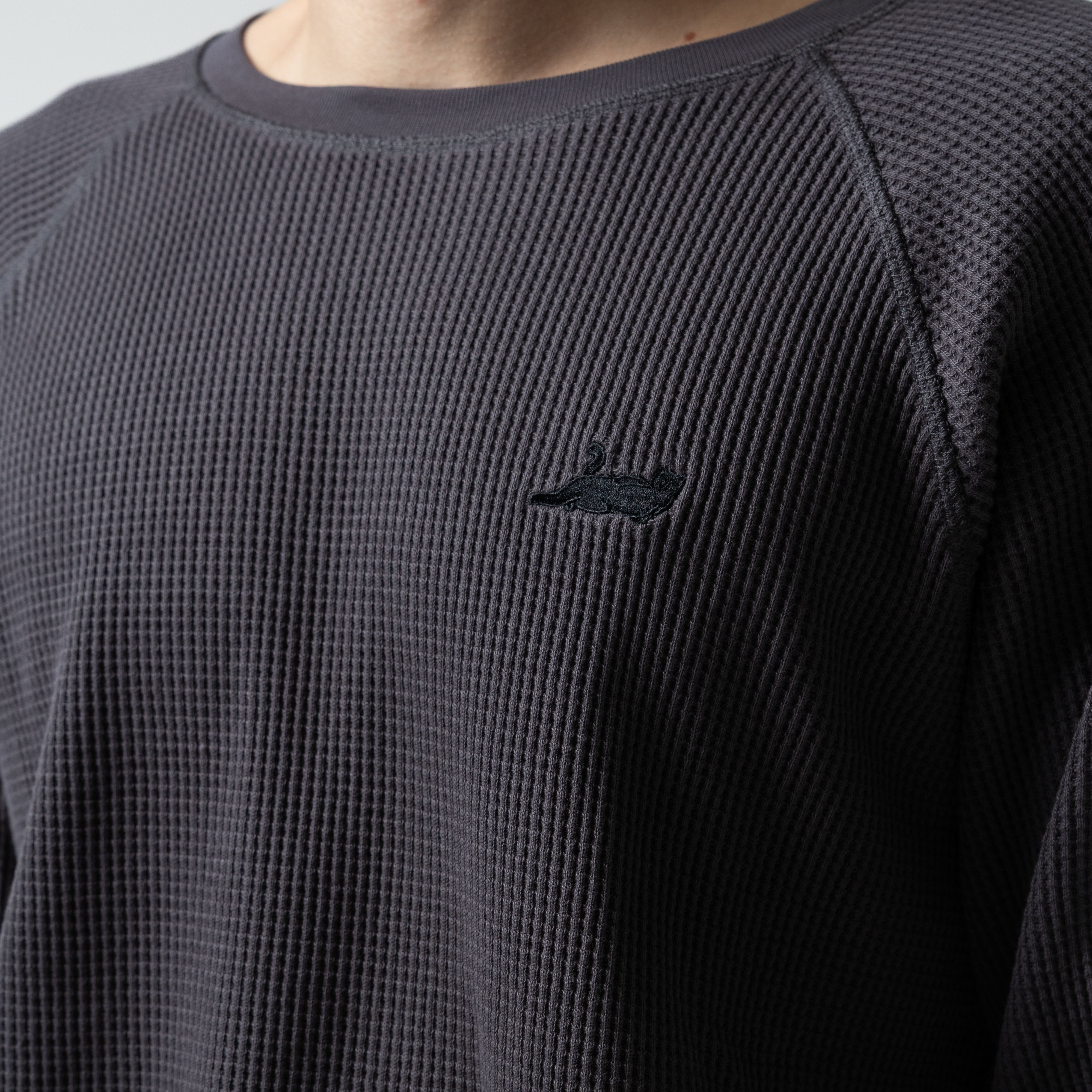 RIPNDIP Castanza Waffle Knit Long Sleeve (Charcoal)