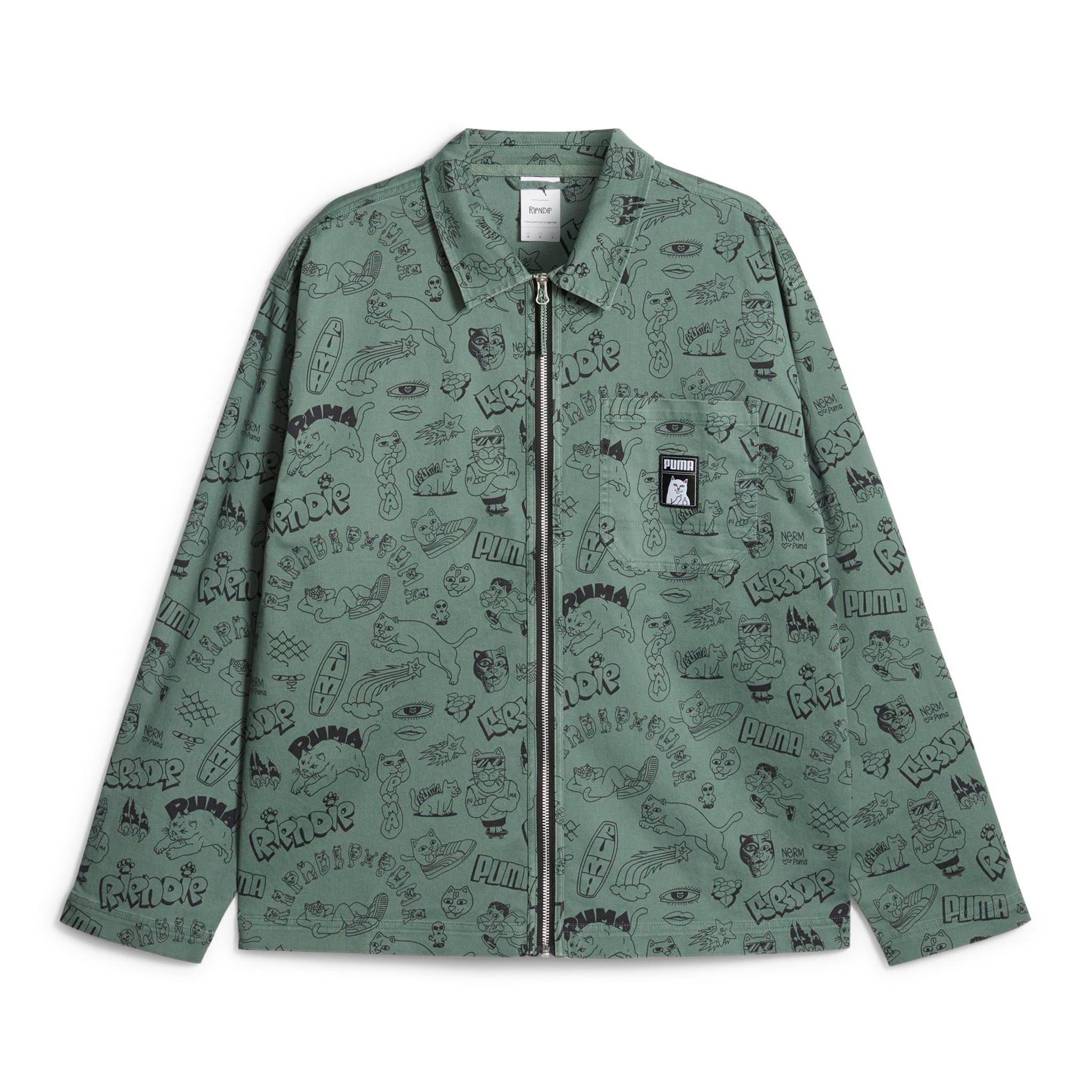 RIPNDIP PUMA X RIPNDIP AOP Twill Jacket (Eucalyptus)