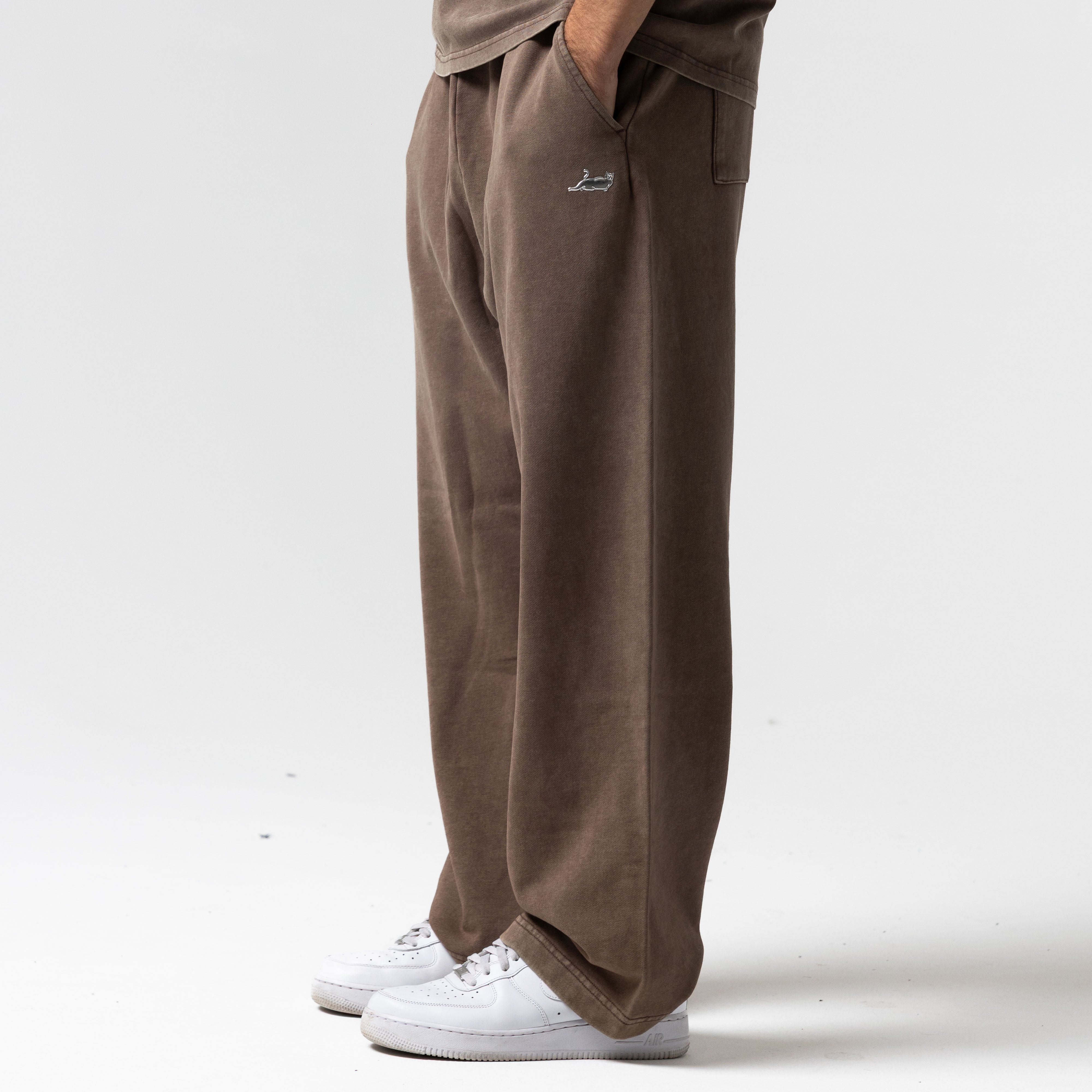RIPNDIP Castanza Straight Leg Sweatpants (Brown Vintage Wash)