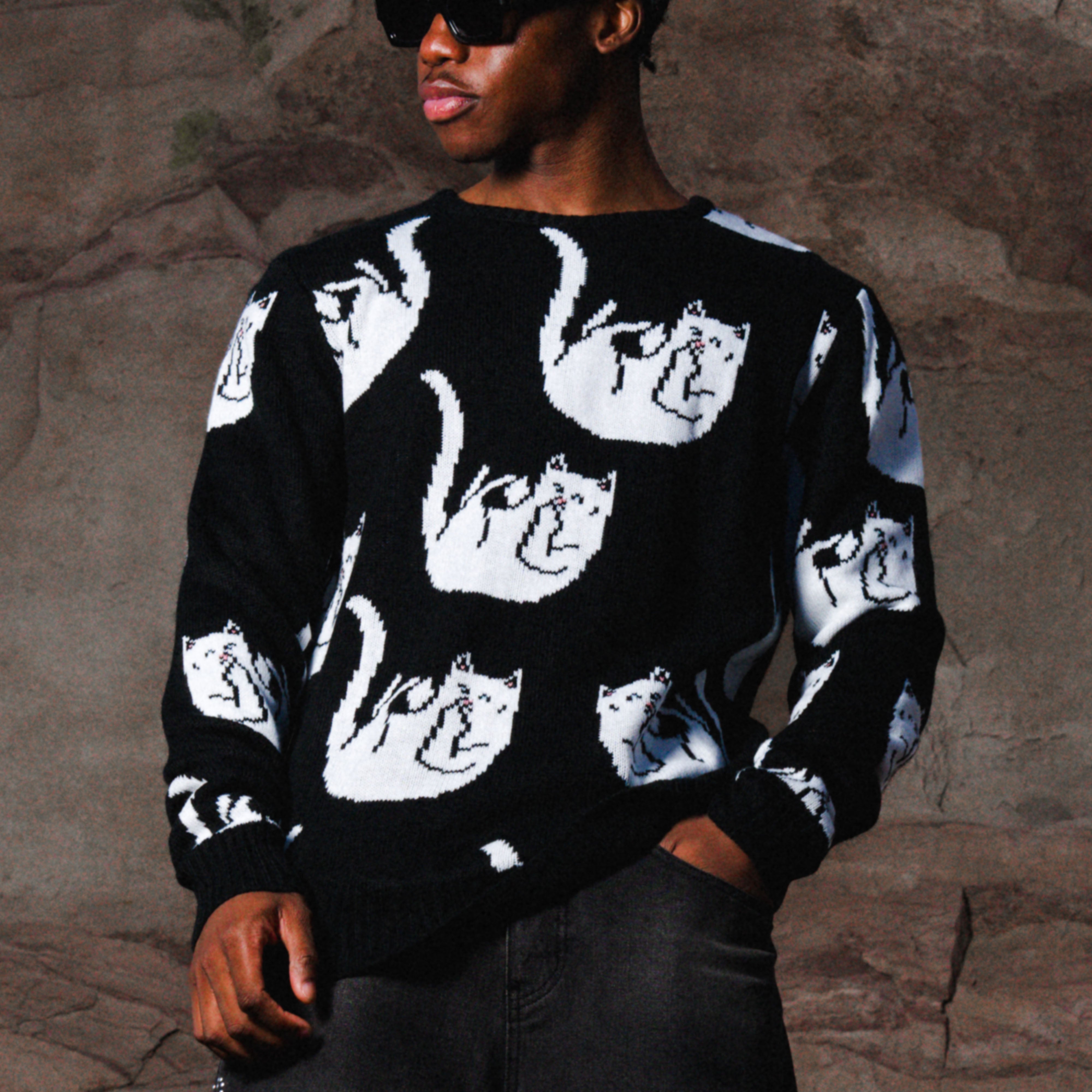 RIPNDIP Falling For Nermal Knit Sweater (Black)