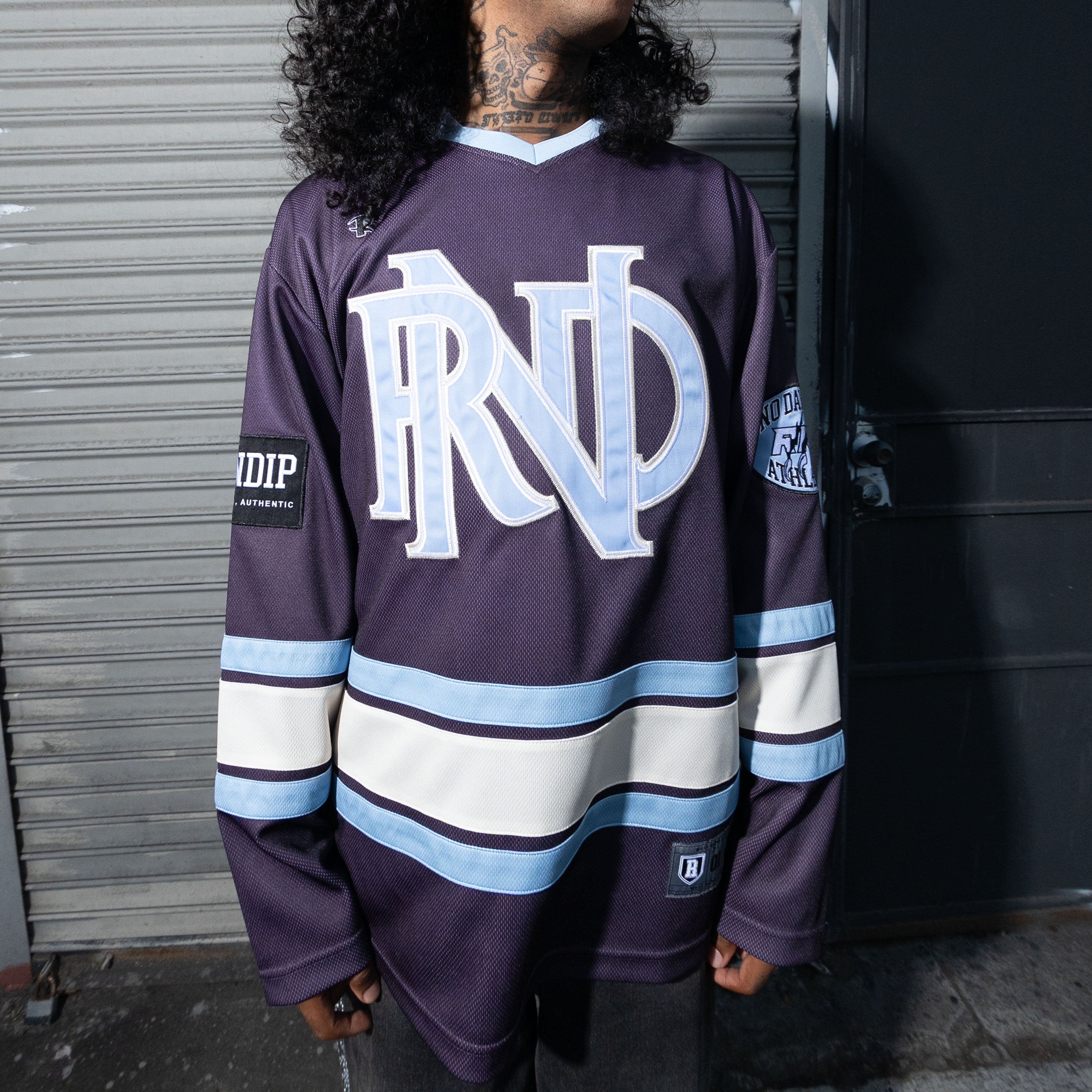 RIPNDIP No Days Off Hockey Jersey  (Plum)