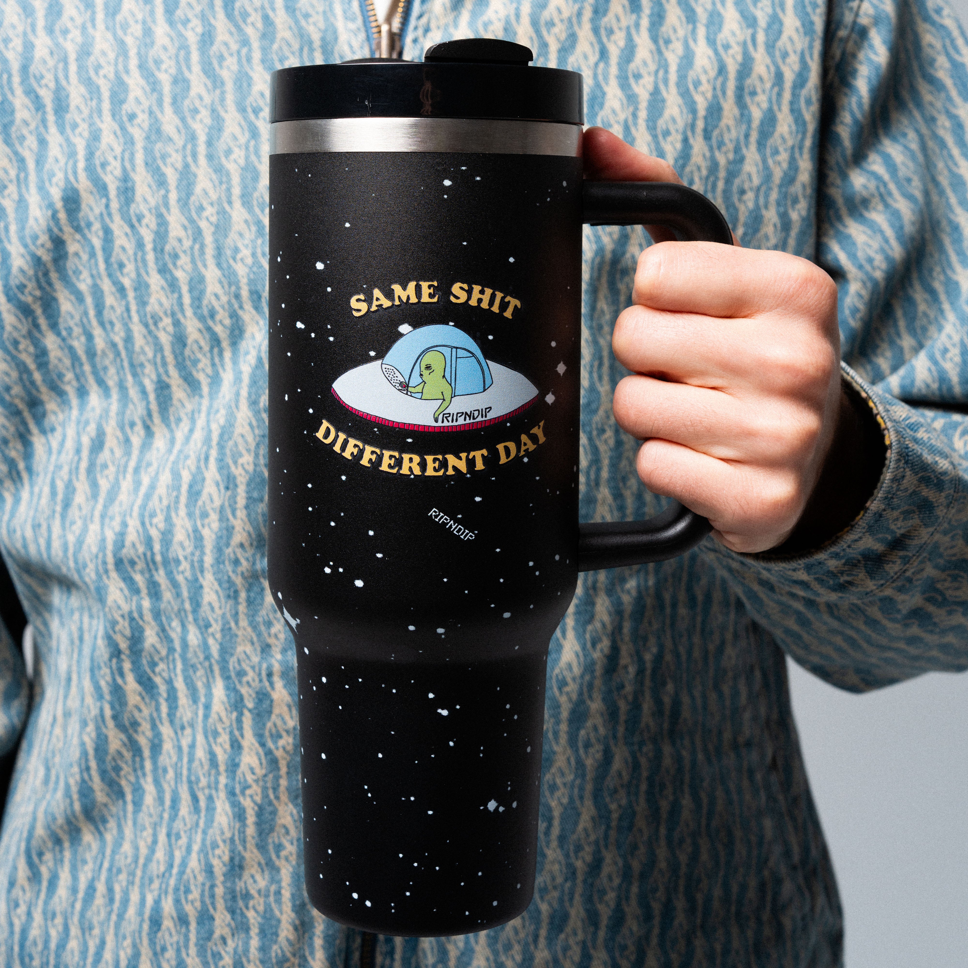 RIPNDIP Same Shit Different Day Big Ol Cup Tumbler (Black)