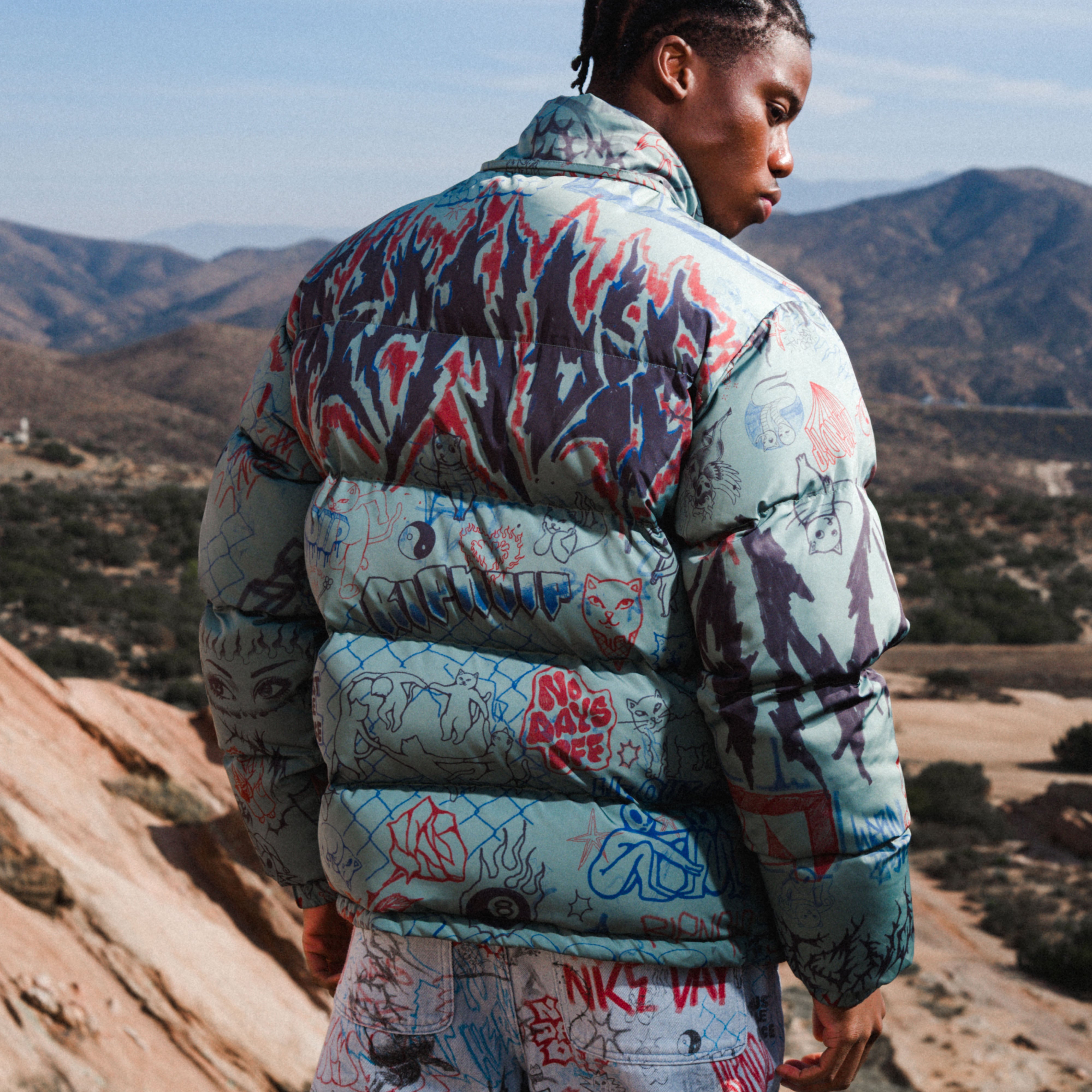 Marker Puffer Jacket (Olive)