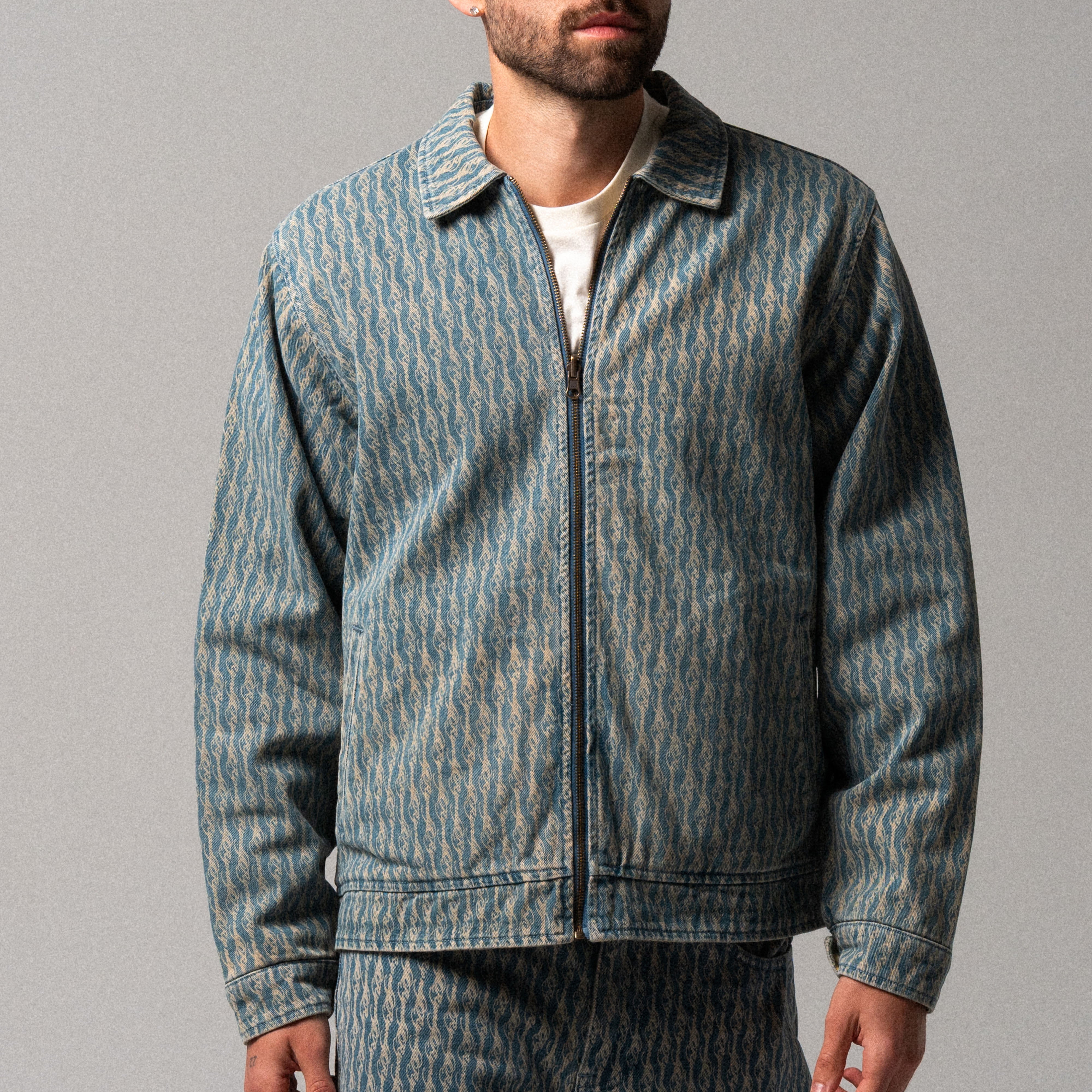 RIPNDIP Western Roads Reversible Work Jacket (Medium Wash)