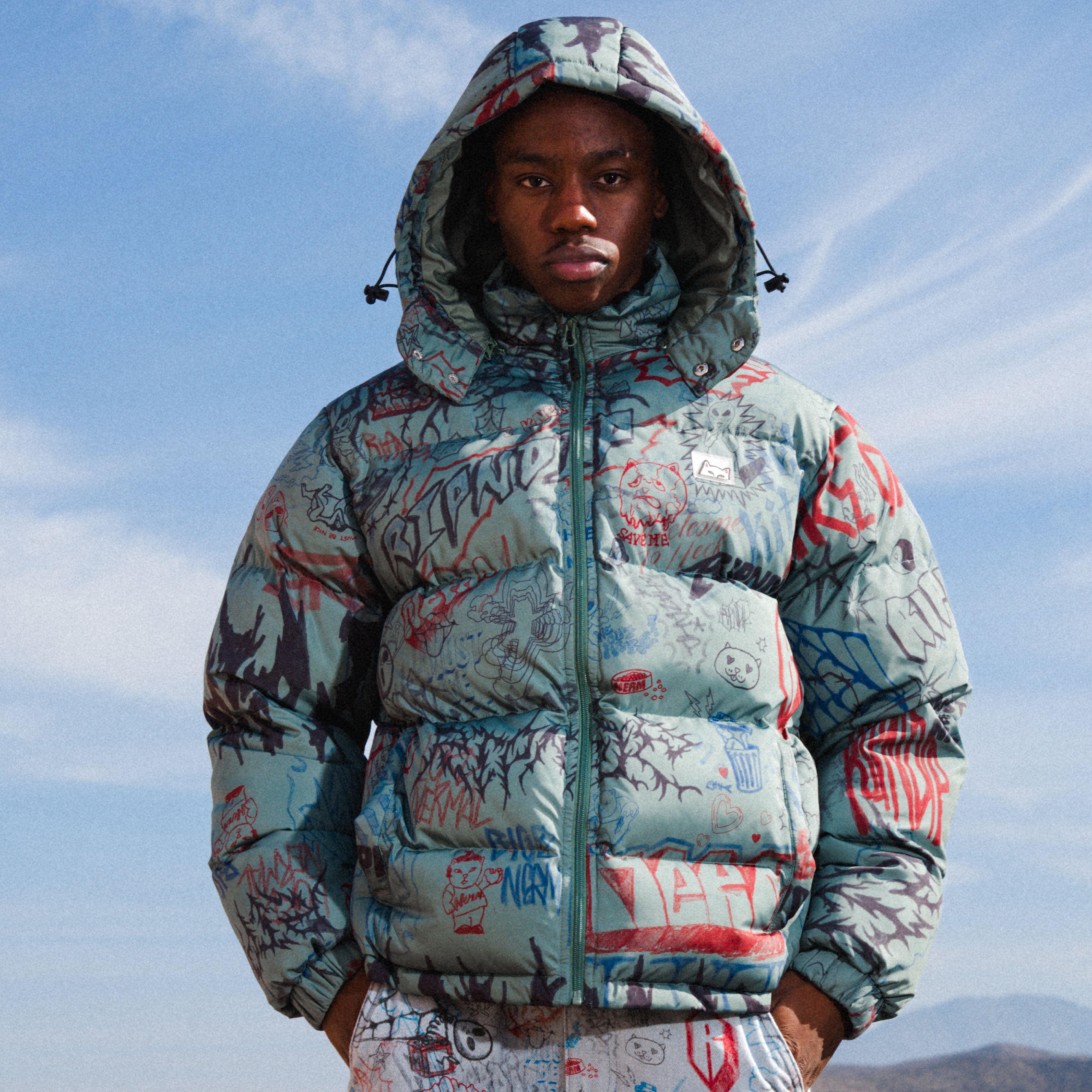 Marker Puffer Jacket (Olive)