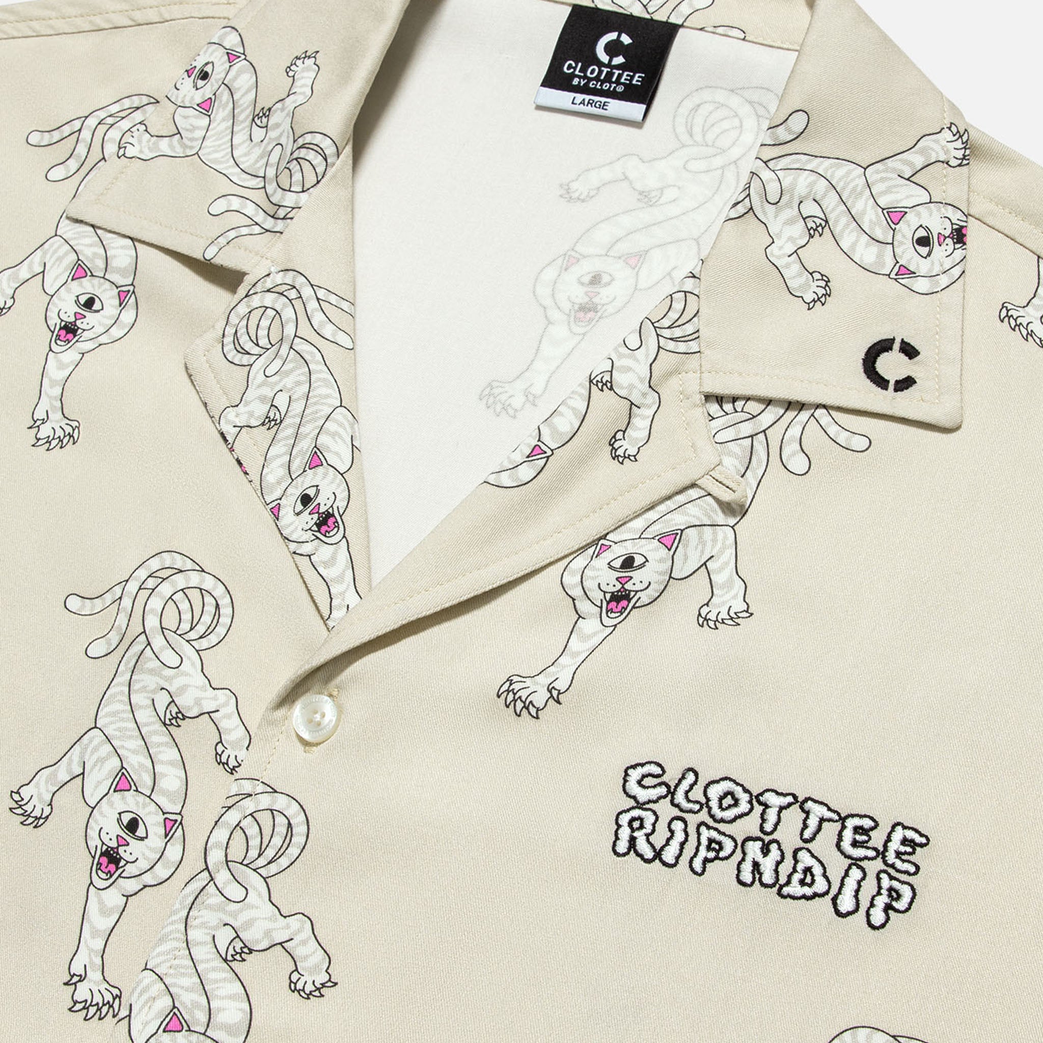 Ripndip x Clottee Long Sleeve Button Up (Grey)
