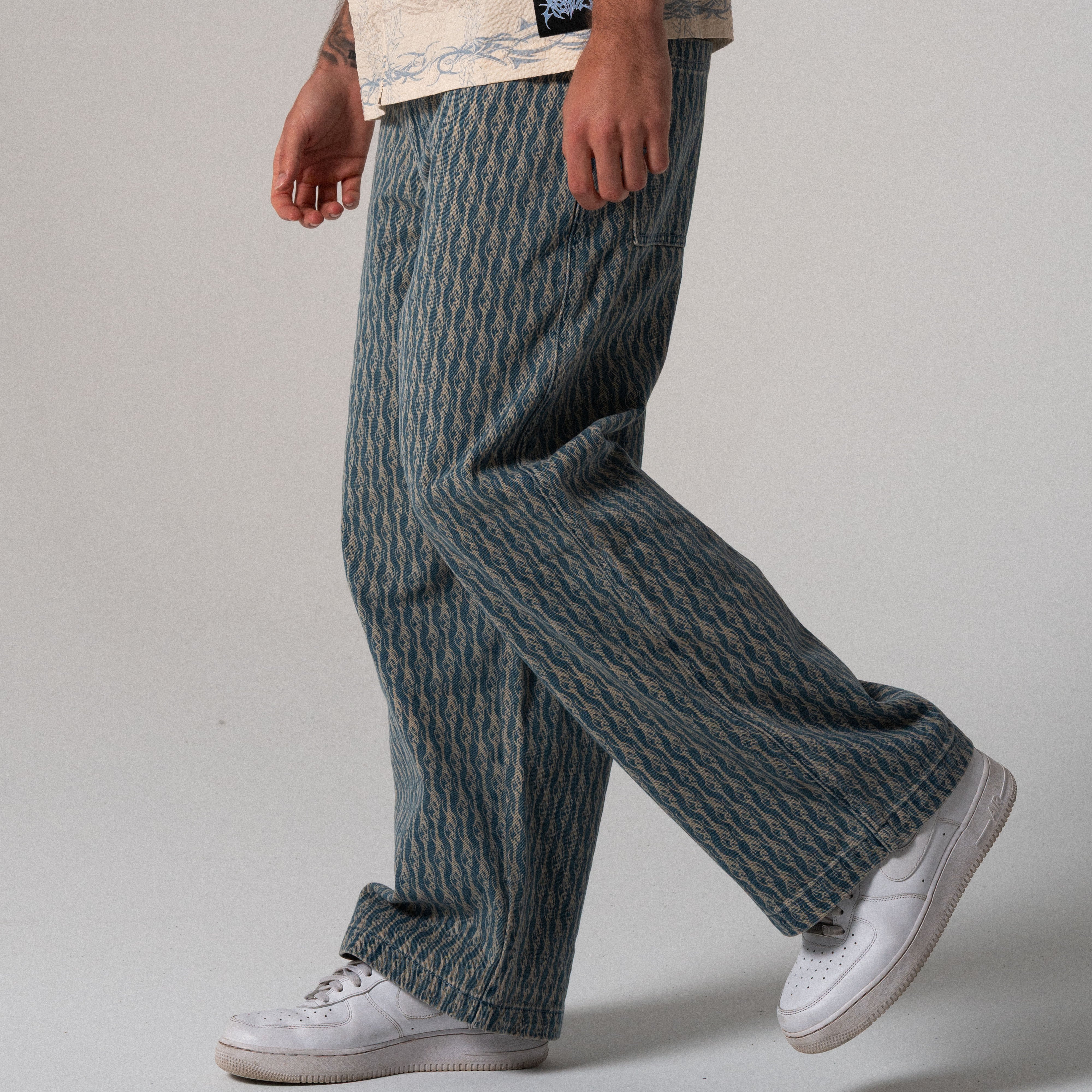 RIPNDIP Western Roads Wide Fit Pants (Meidum Wash)