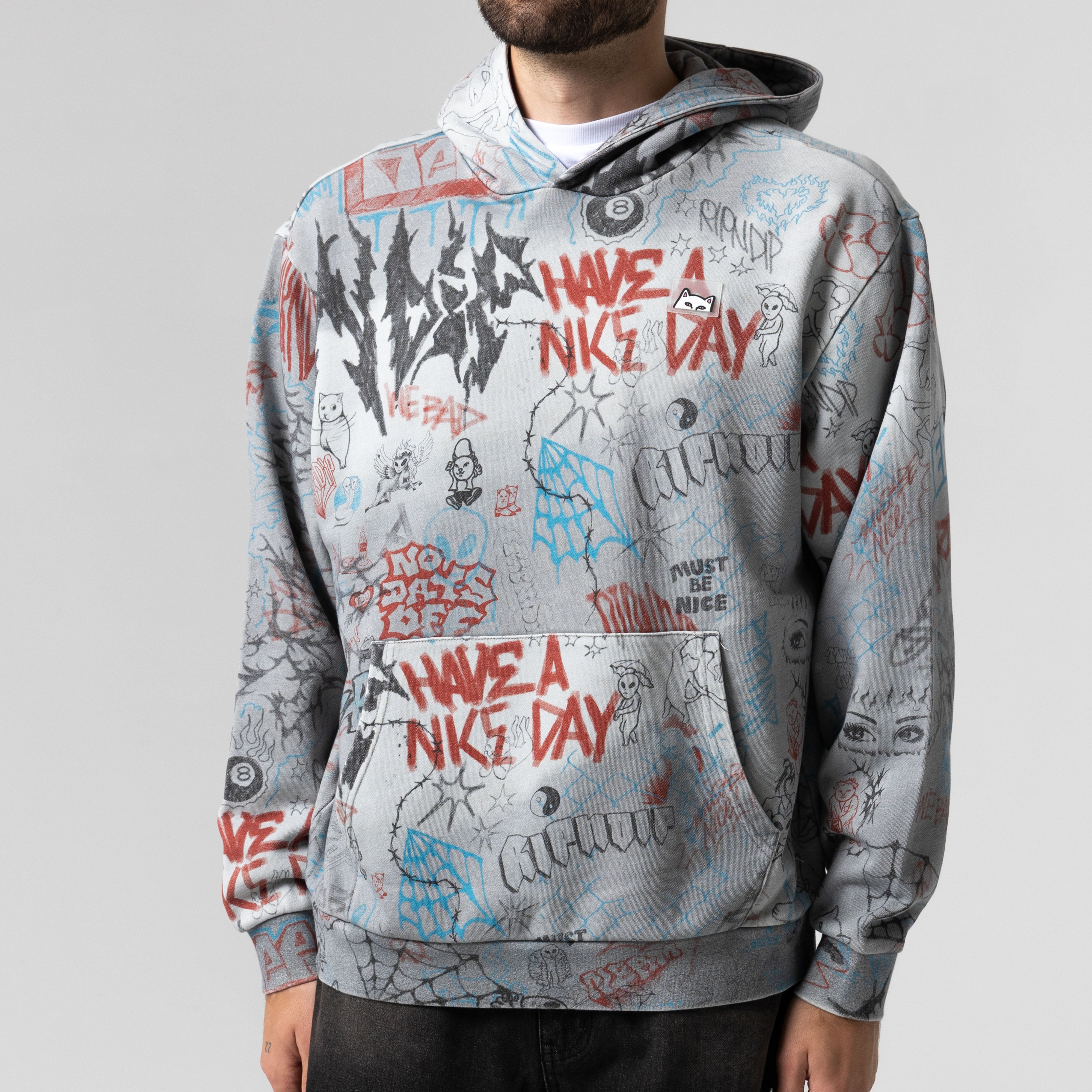 RIPNDIP Marker Hoodie (Sage Grey Vintage Wash)