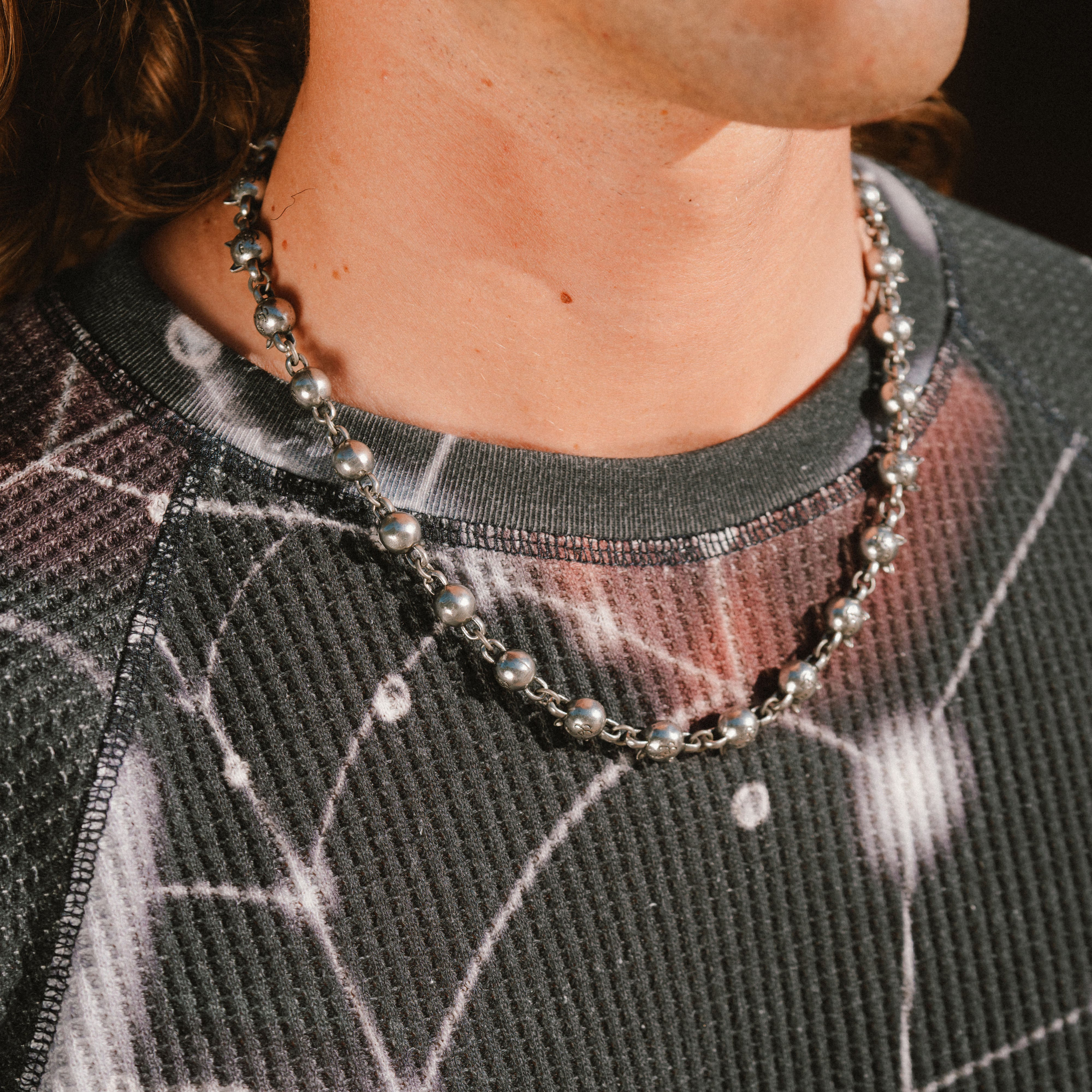 RIPNDIP Lord Nermal Ball and Chain Necklace (Silver)