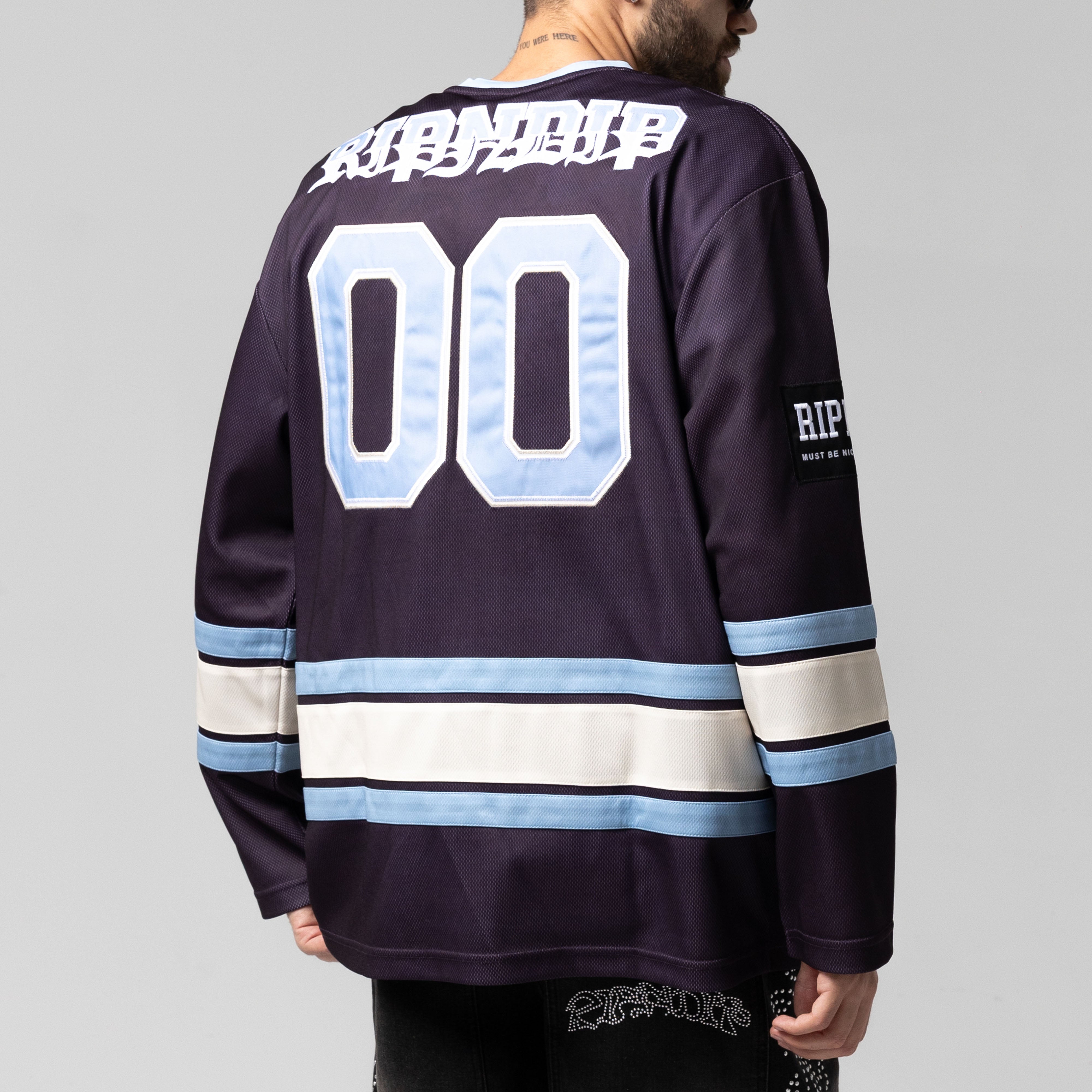 RIPNDIP No Days Off Hockey Jersey  (Plum)