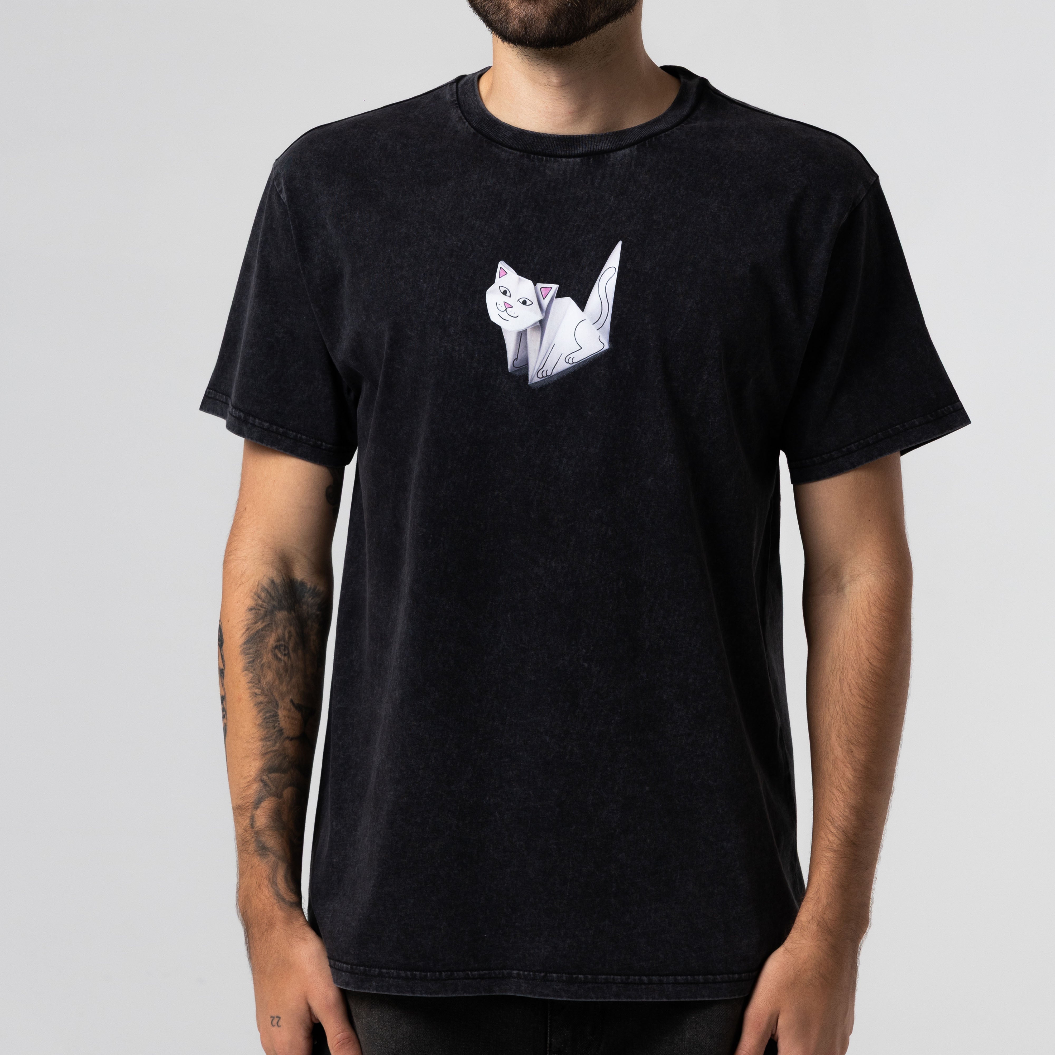 RIPNDIP Origami Tee (Black Vintage Wash)