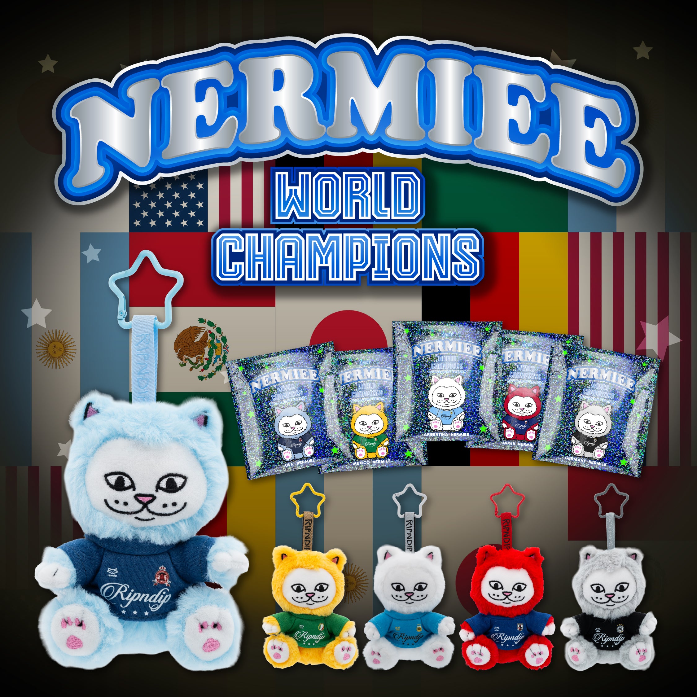 RIPNDIP World Champion Nermiee Plush Keychains (Assorted)