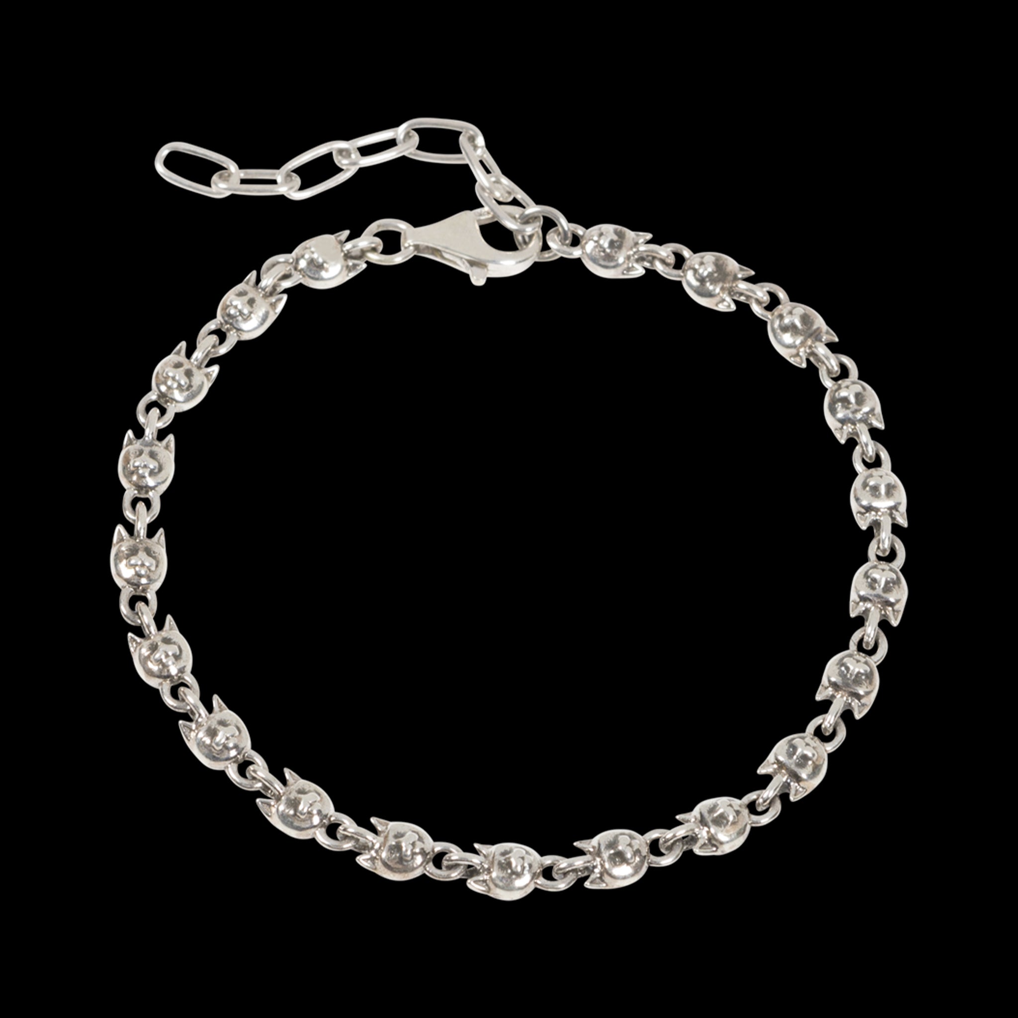 RIPNDIP Chrome Kitty Bracelet (Silver)