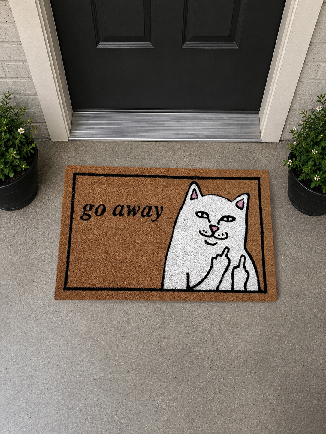 Go Away Door Mat (Brown) – RIPNDIP