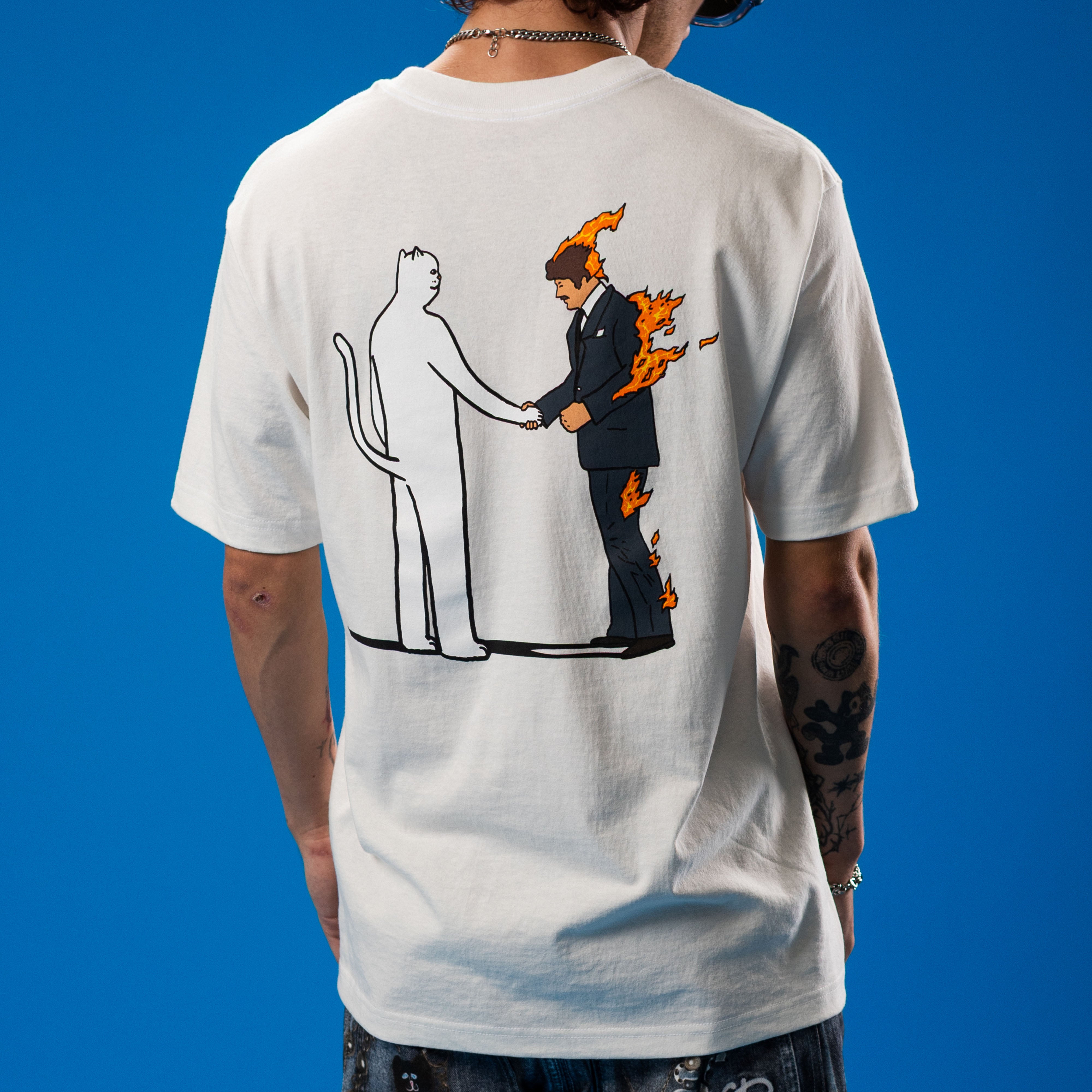 RIPNDIP Burn Tee (Bone)