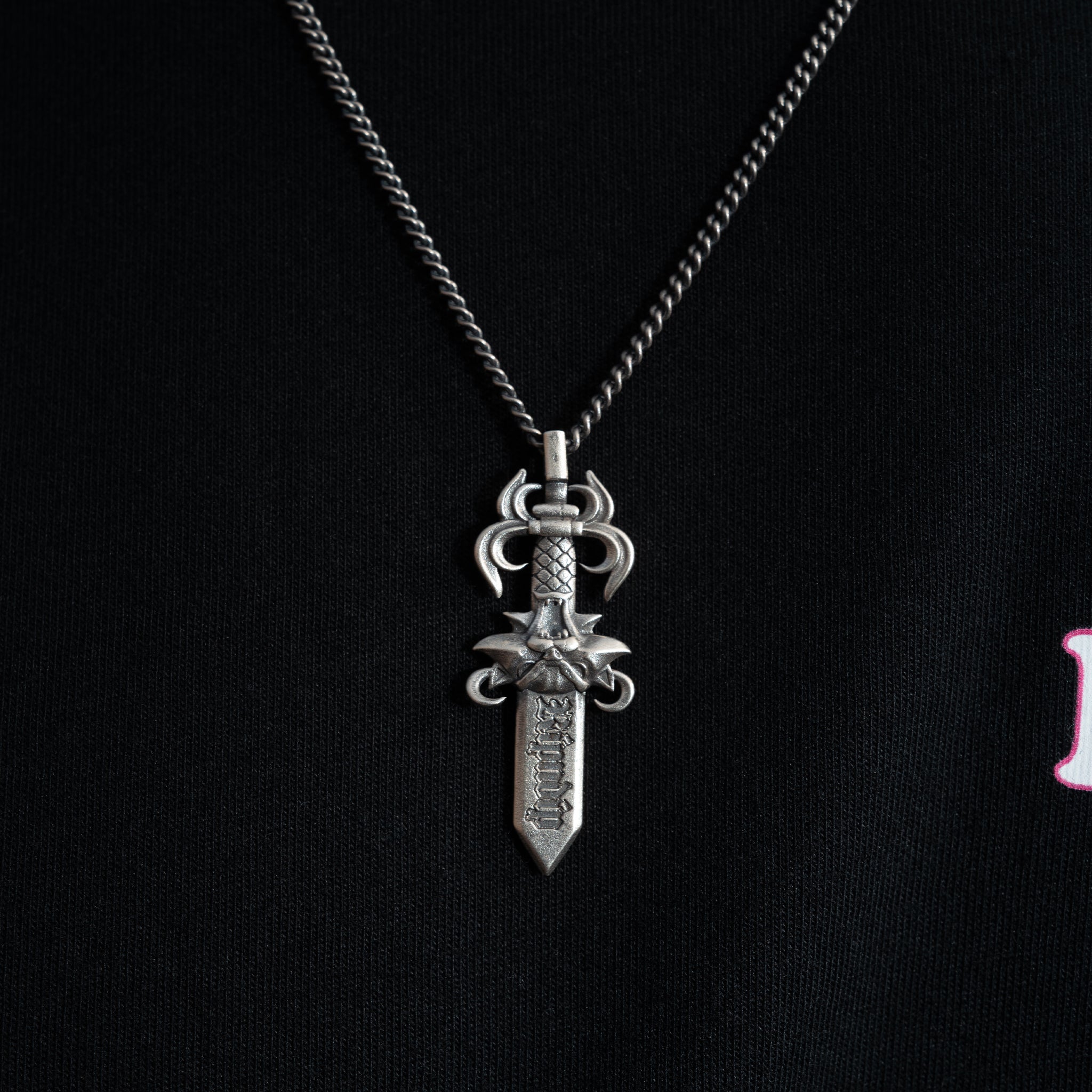 RIPNDIP Nerm Dagger Necklace (Silver)