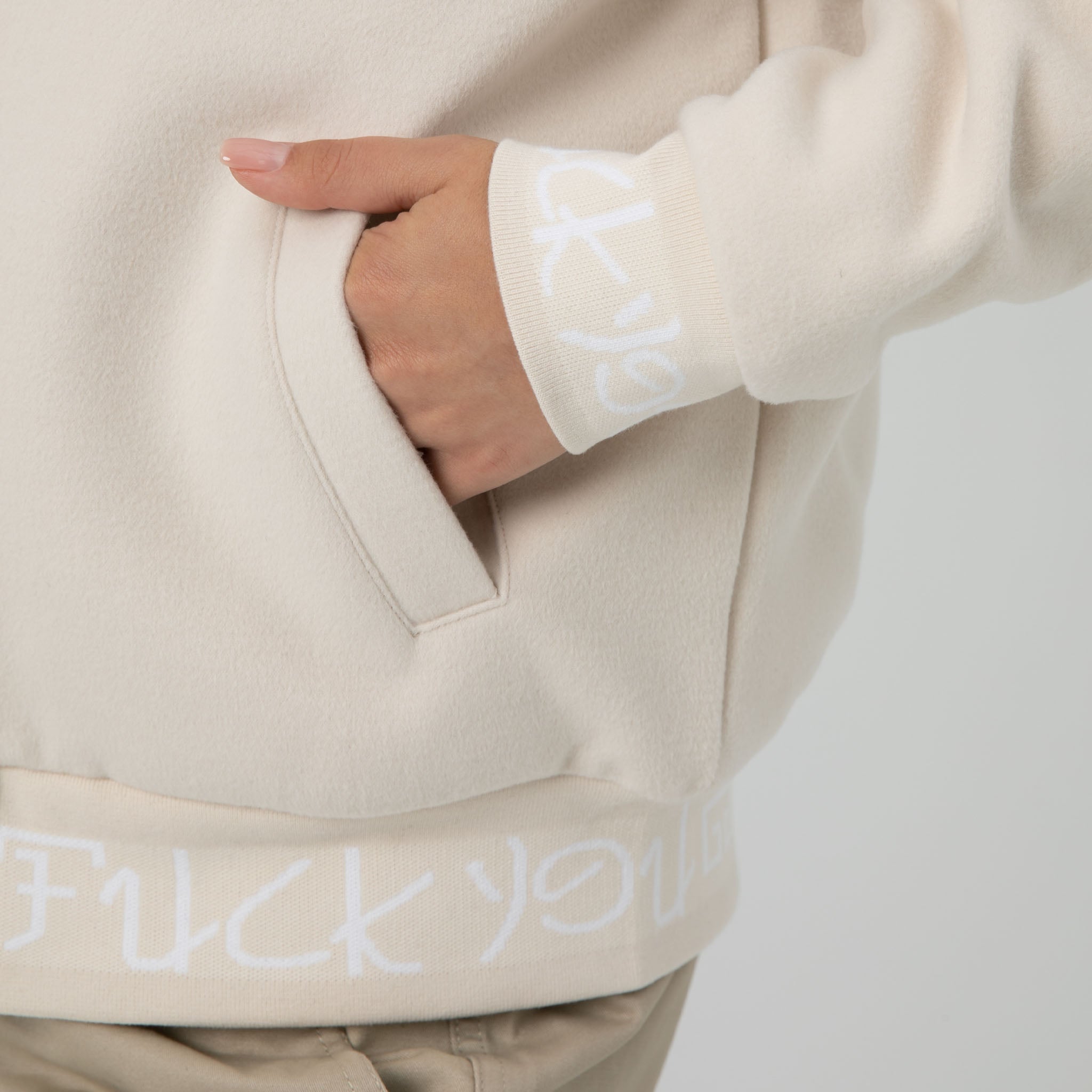 RIPNDIP Lucky Nerm Varsity Jacket (Cream)