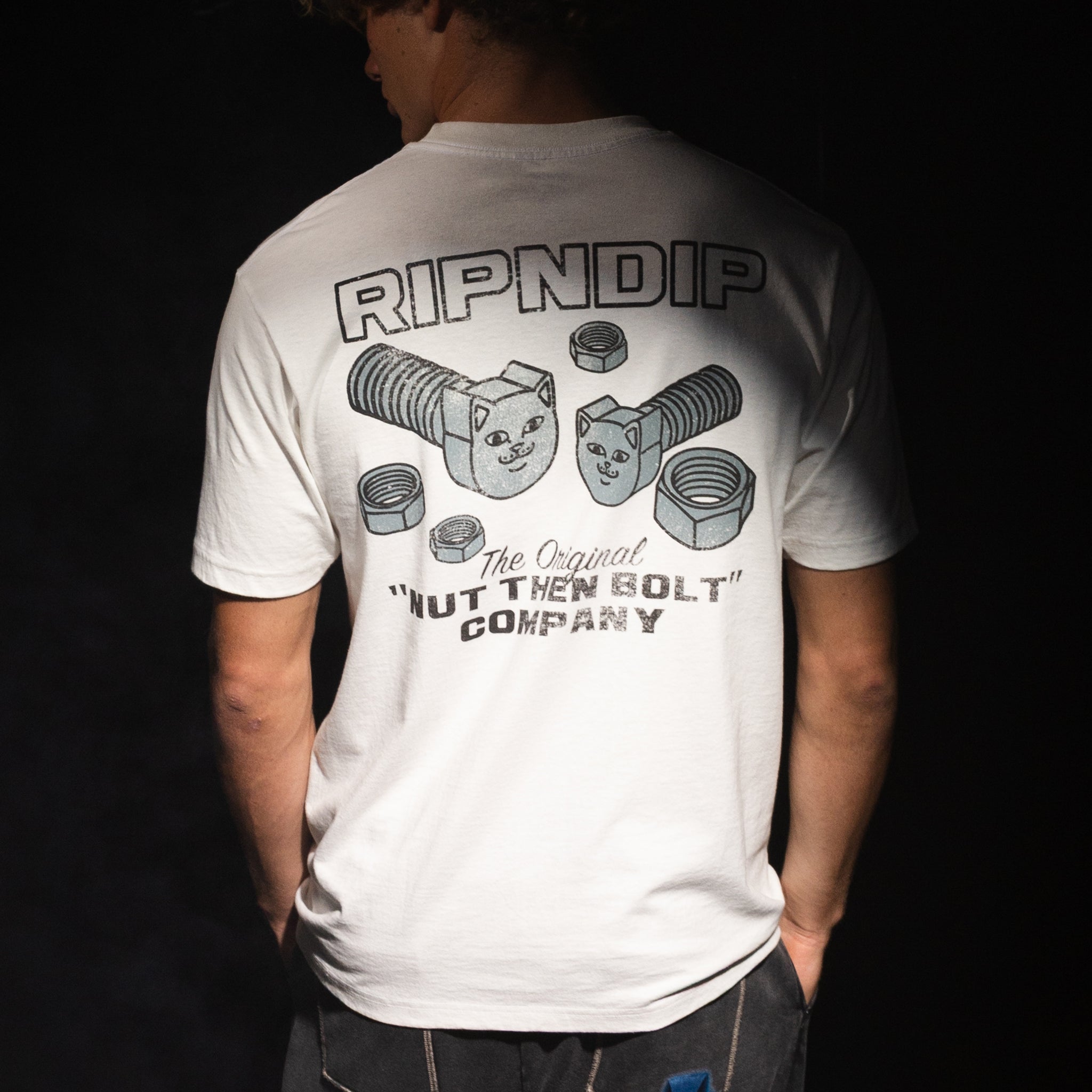 RIPNDIP Nut Then Bolt Pocket Tee (Bone)