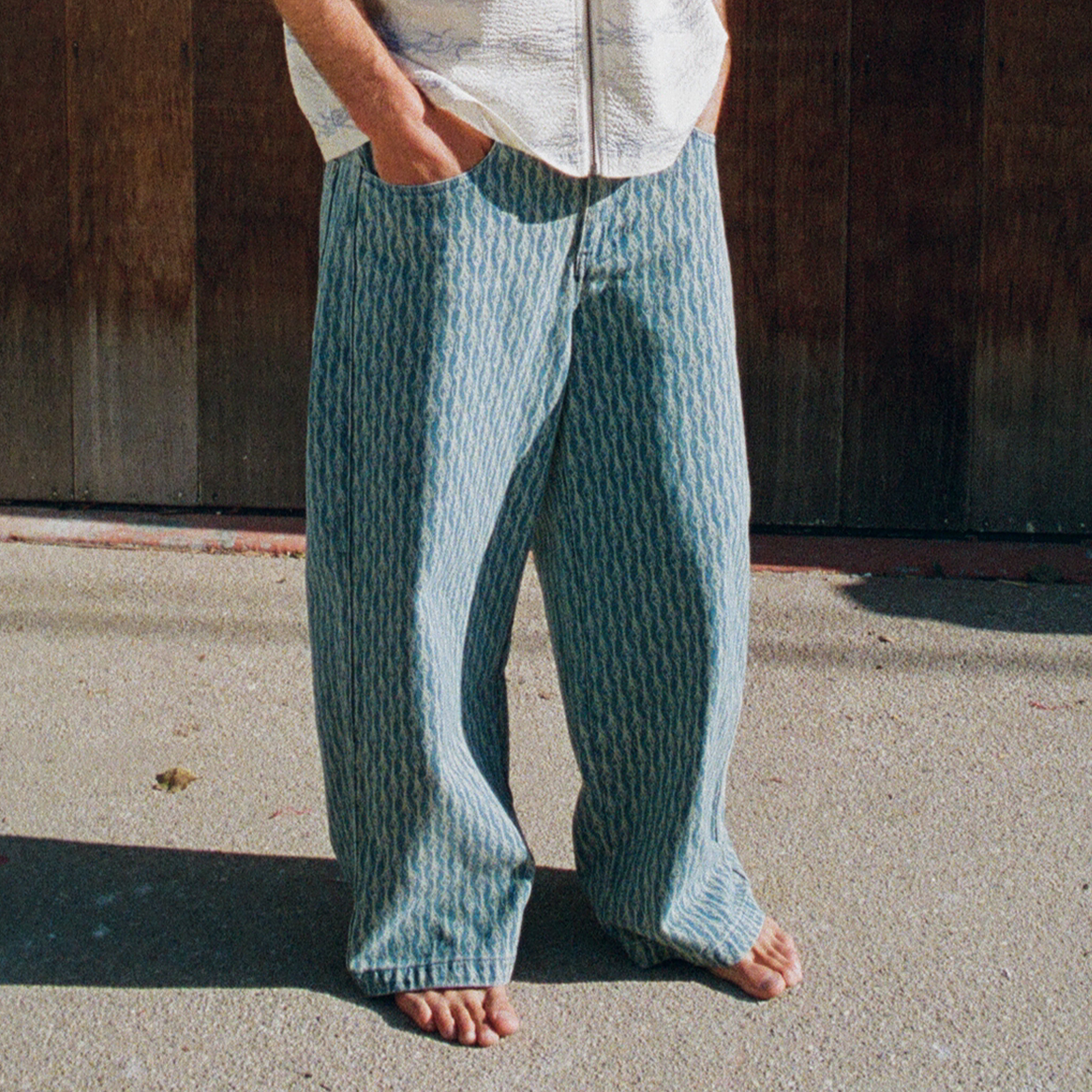 RIPNDIP Western Roads Wide Fit Pants (Meidum Wash)
