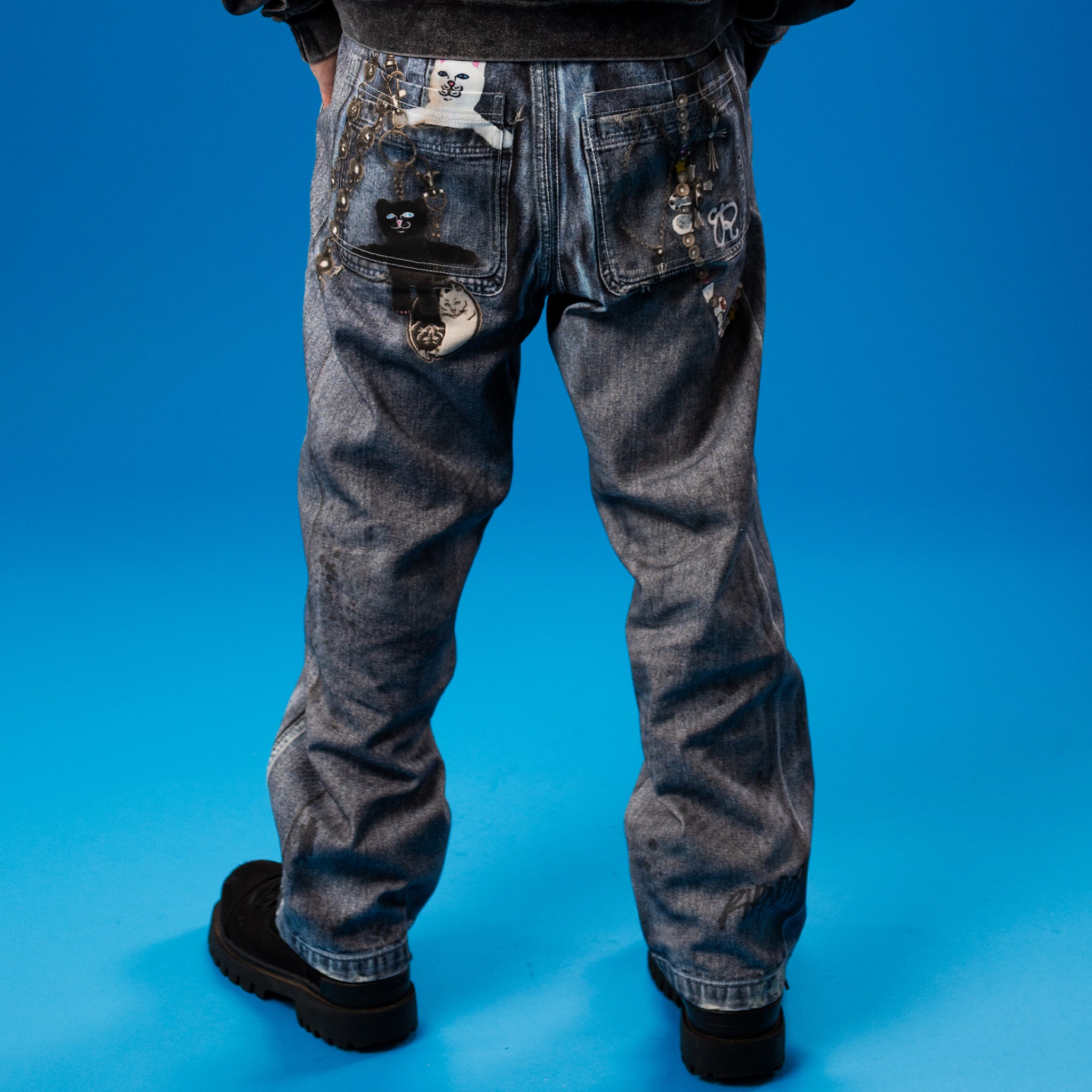 RIPNDIP Real Straight Leg Denim Pants (Light Wash)