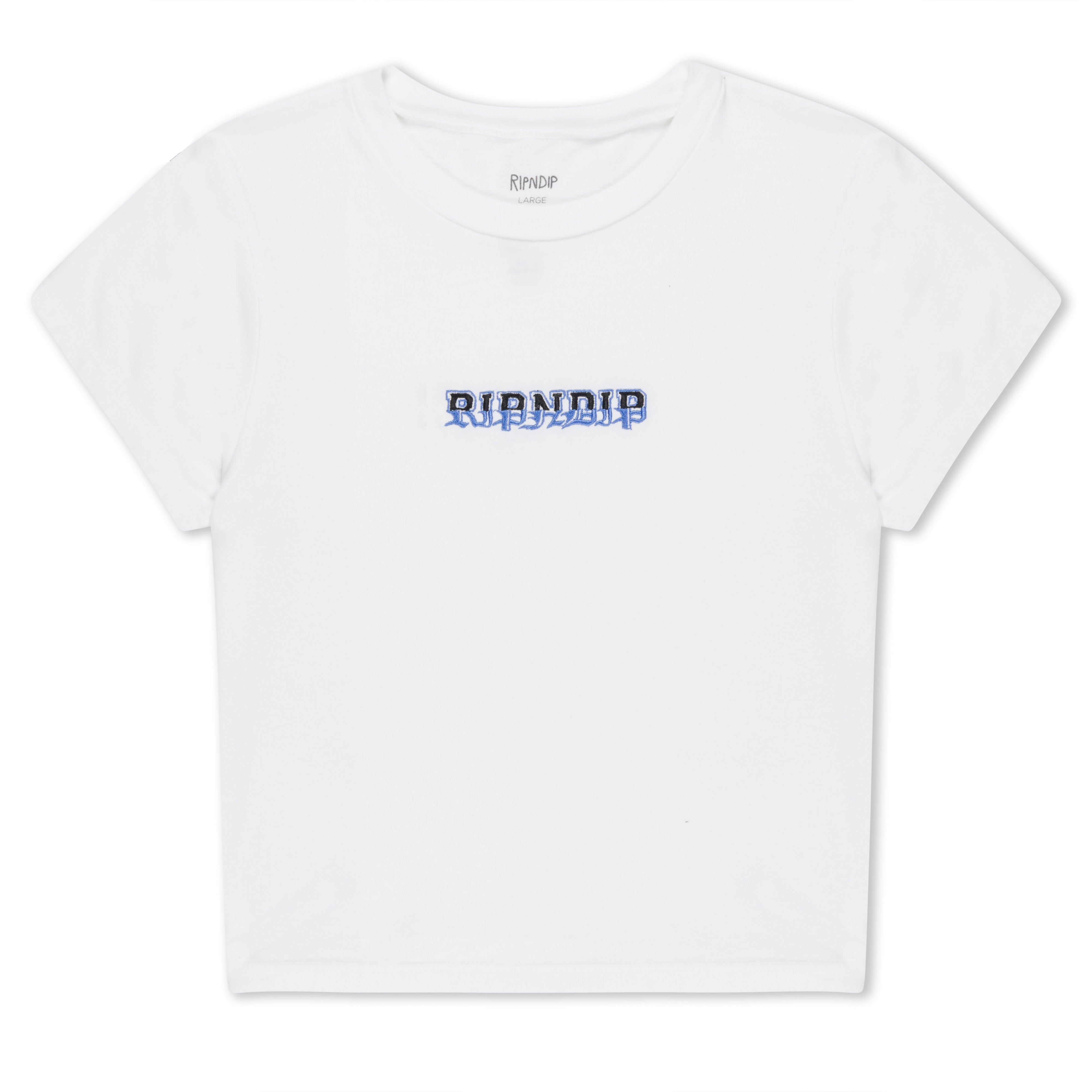 RIPNDIP Rich Spirit Cropped Baby Tee (White)