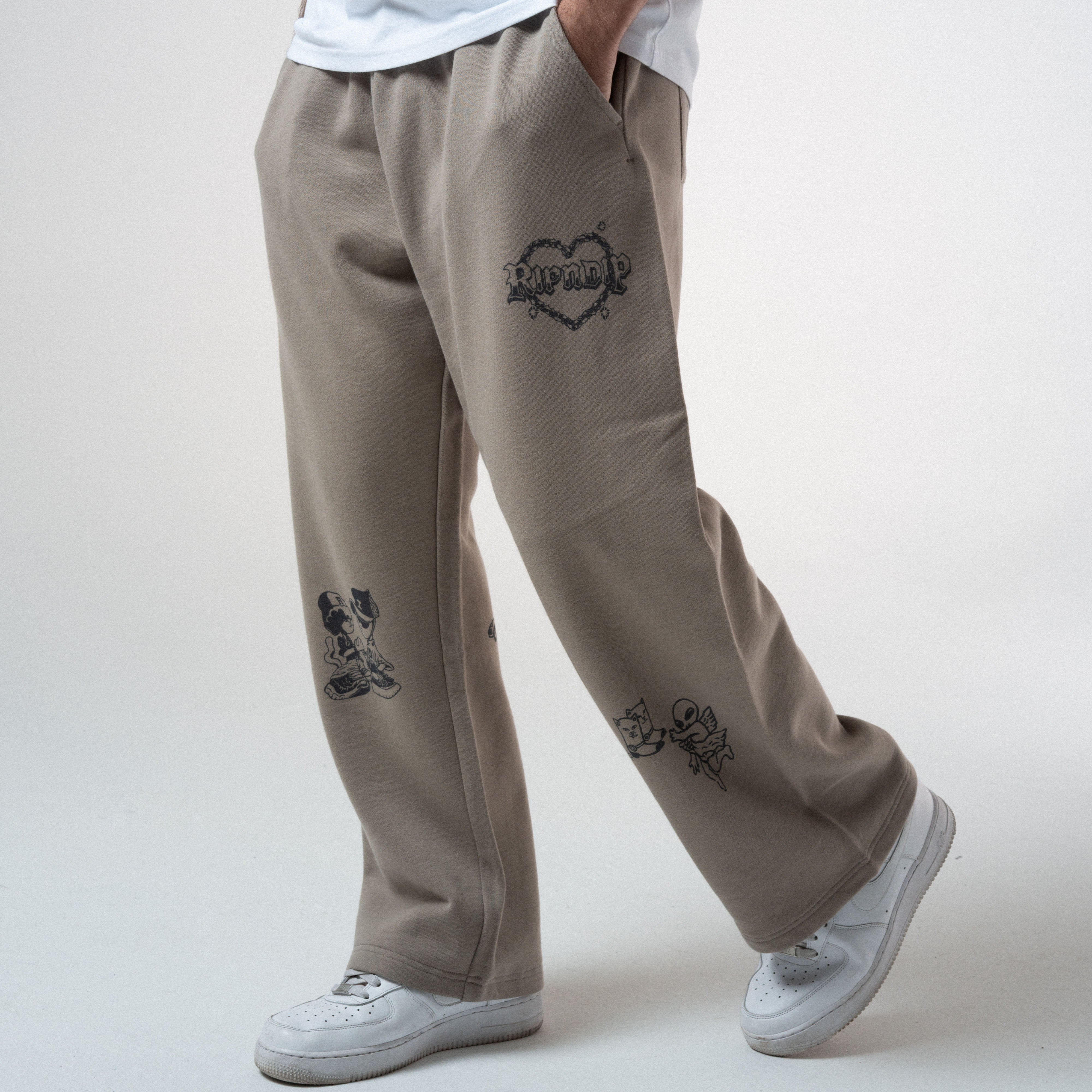 RIPNDIP Westside Straight Leg Sweatpants (Dark Sand)