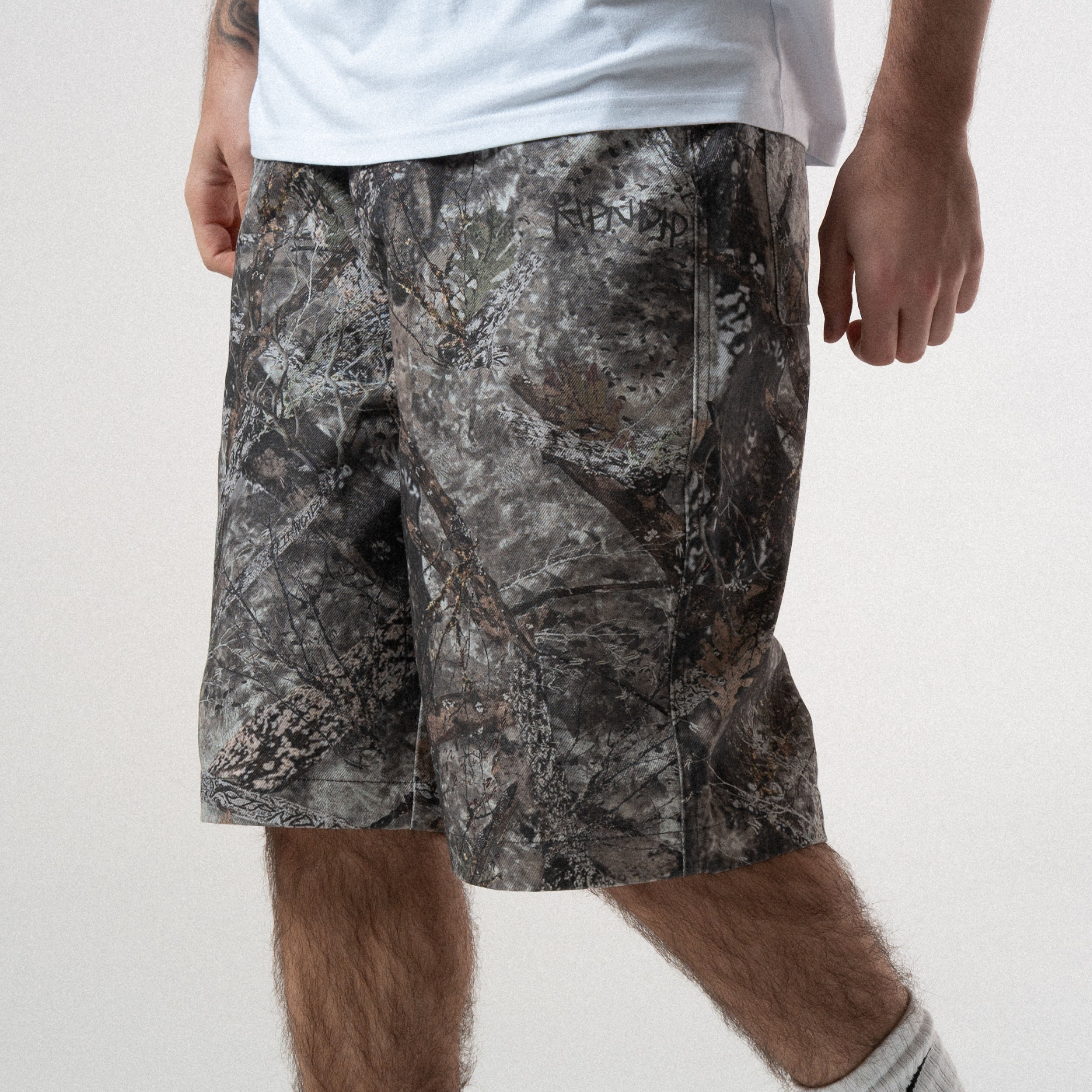 RIPNDIP Nermal Tree Camo Denim Shorts (Nerm Tree Camo)