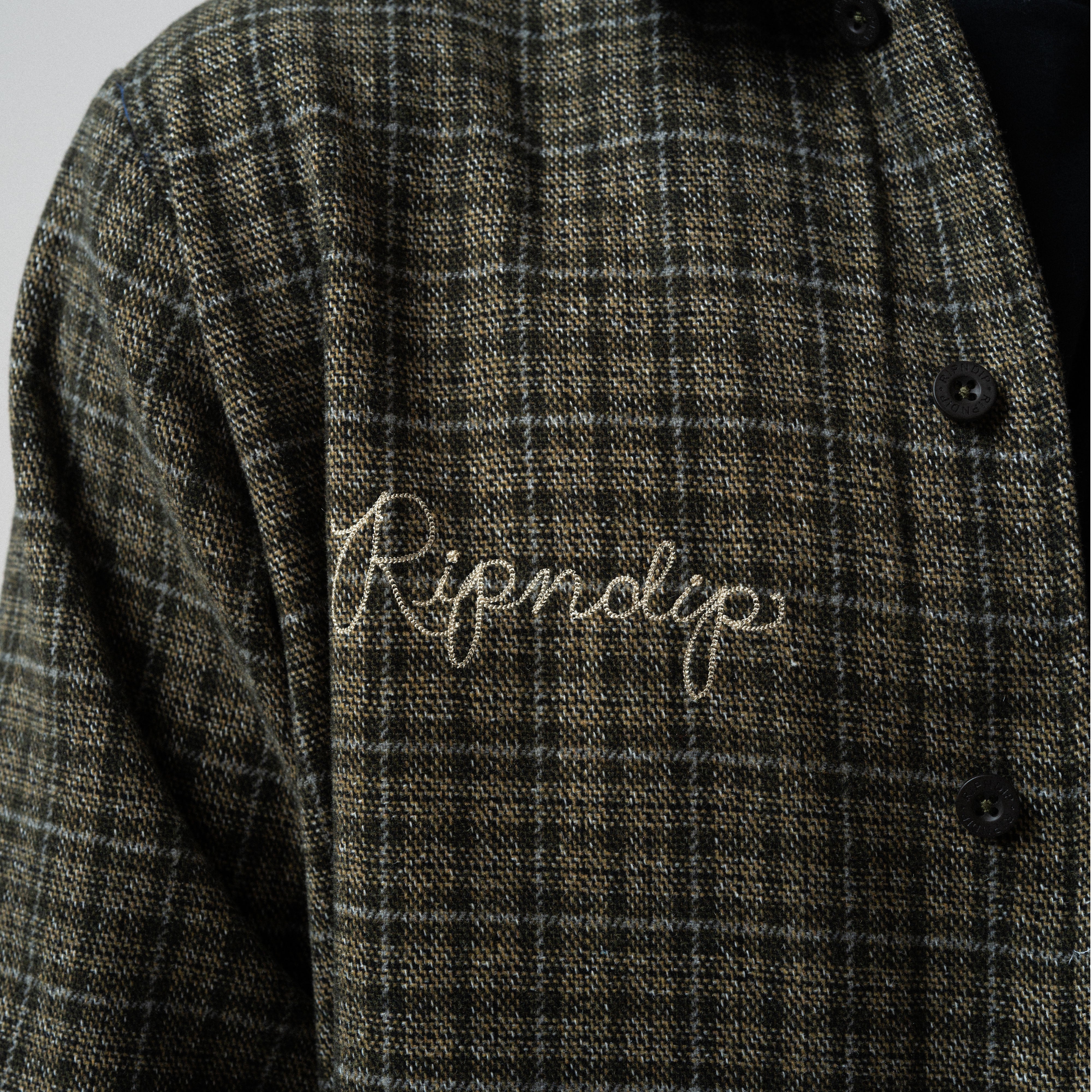 RIPNDIP Where The Flowers Bloom Flannel Jacket (Olive)