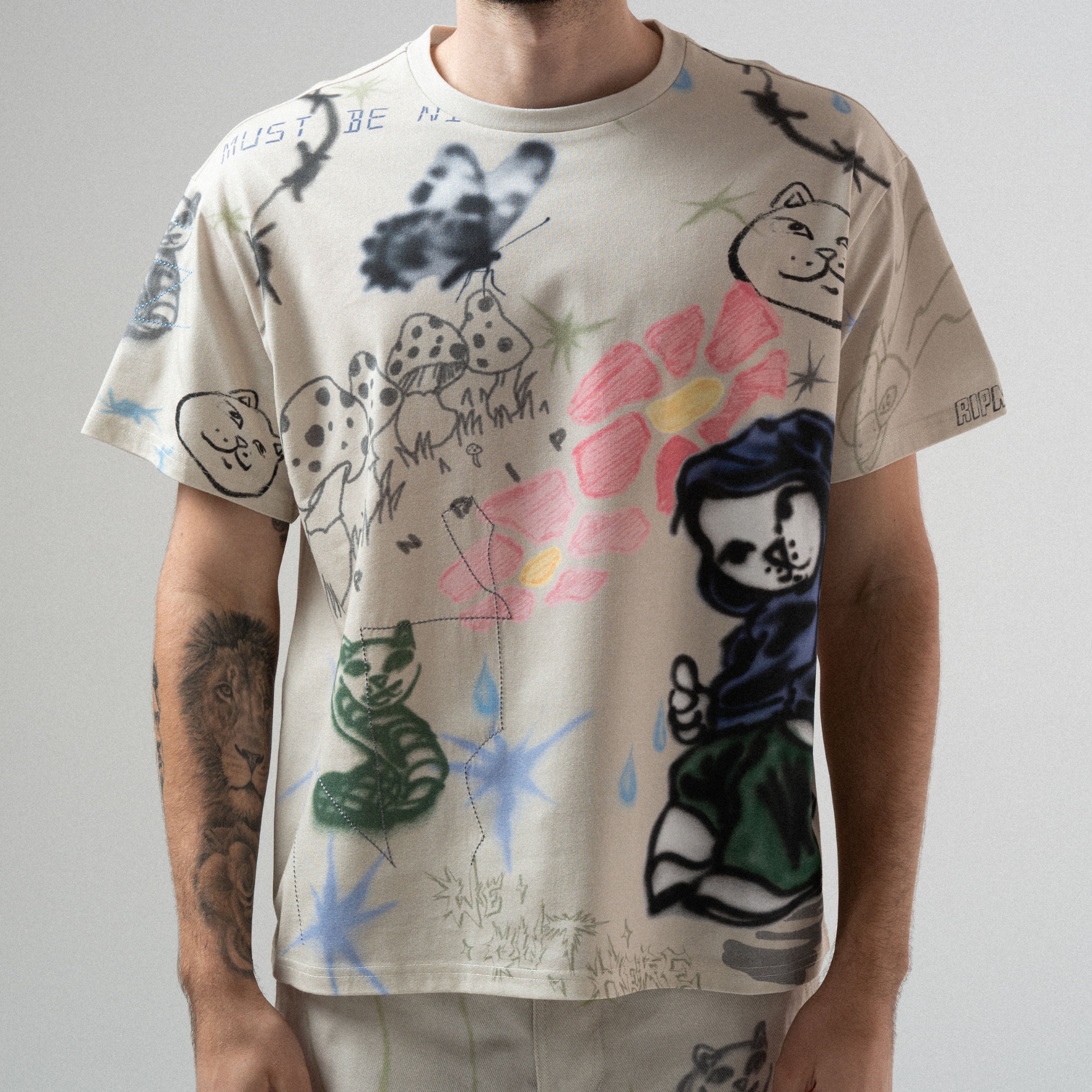 RIPNDIP Goosebumps Tee (Bone)