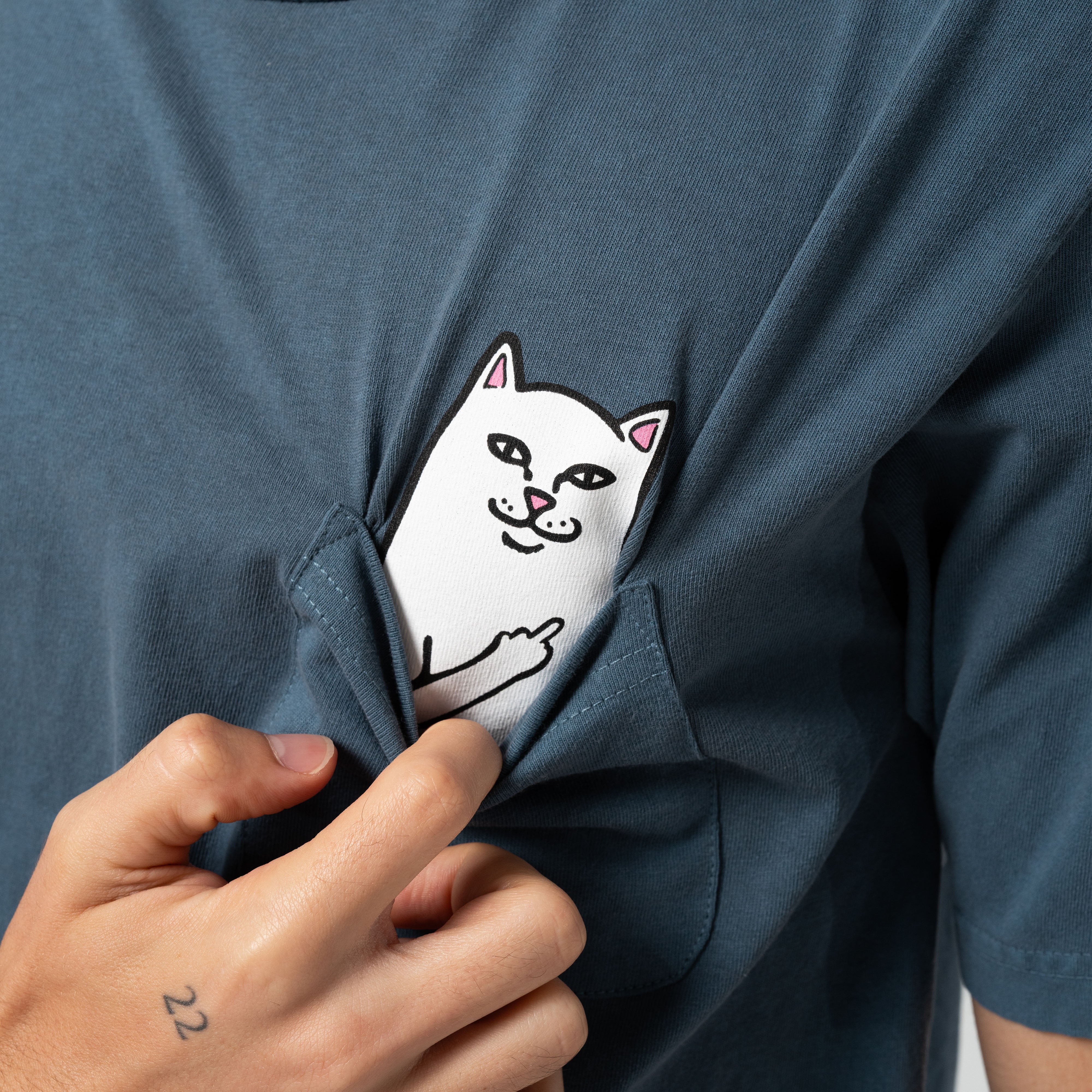 RIPNDIP Lord Nermal Pocket Tee (Slate)