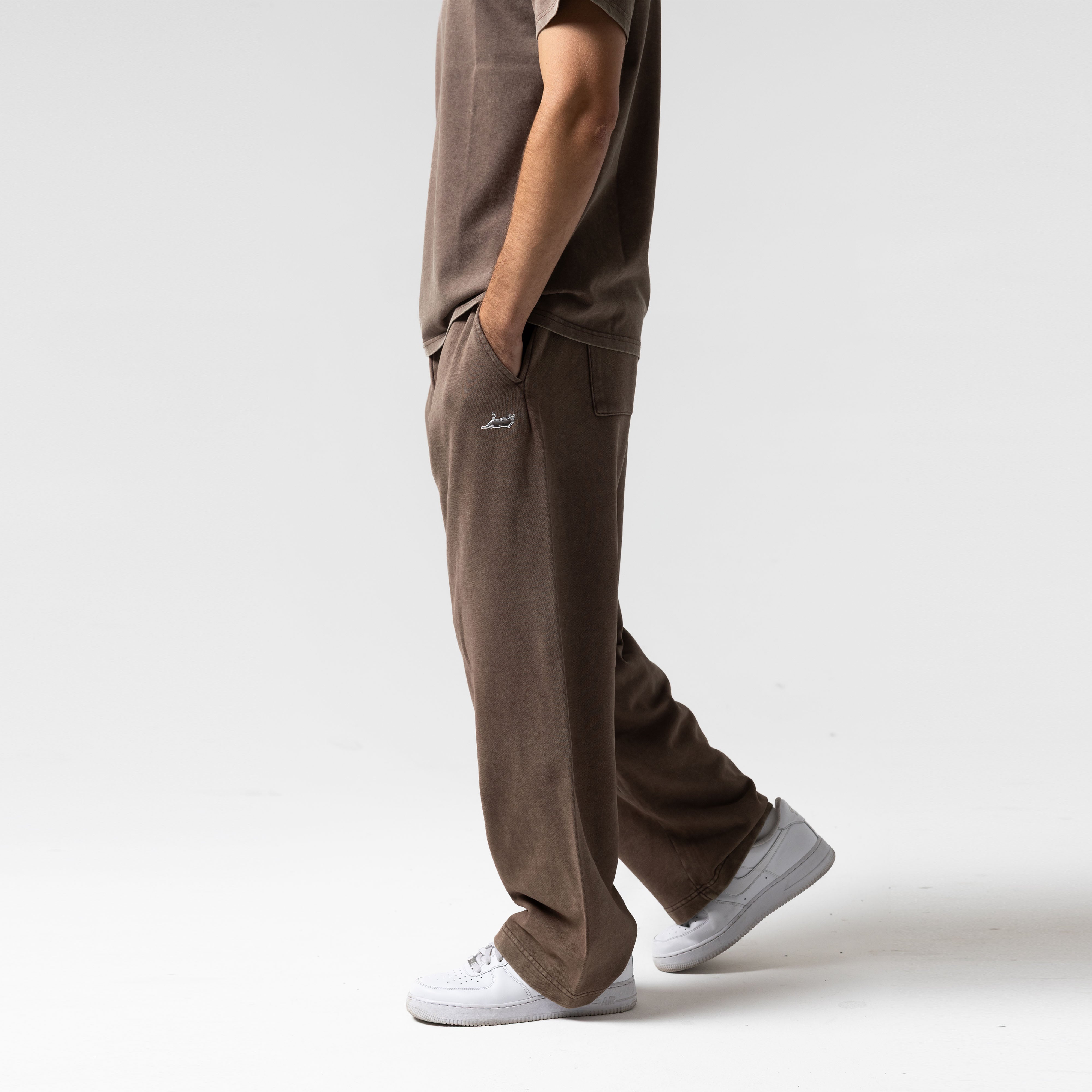 RIPNDIP Castanza Straight Leg Sweatpants (Brown Vintage Wash)