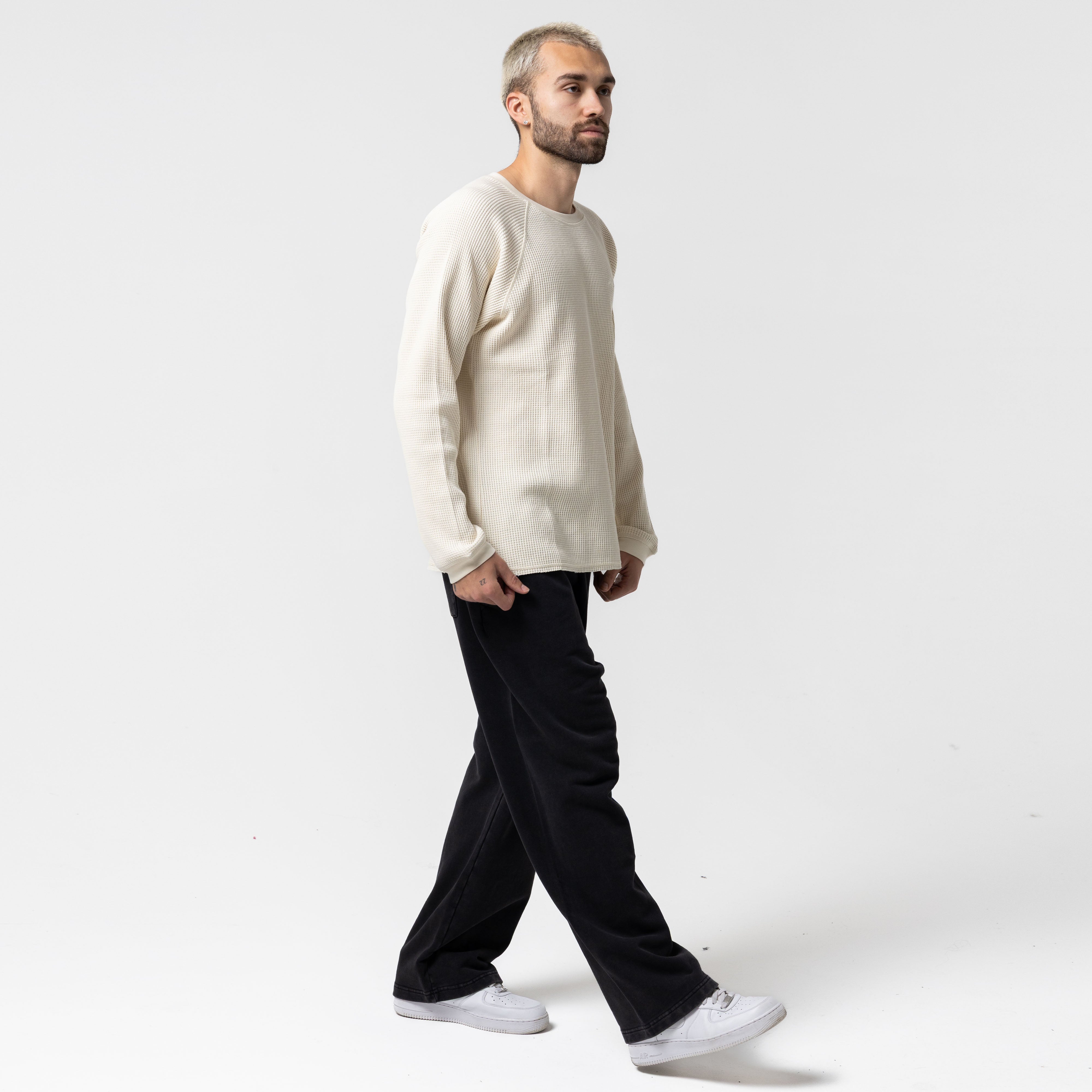 RIPNDIP Castanza Waffle Knit Long Sleeve (Off-White)