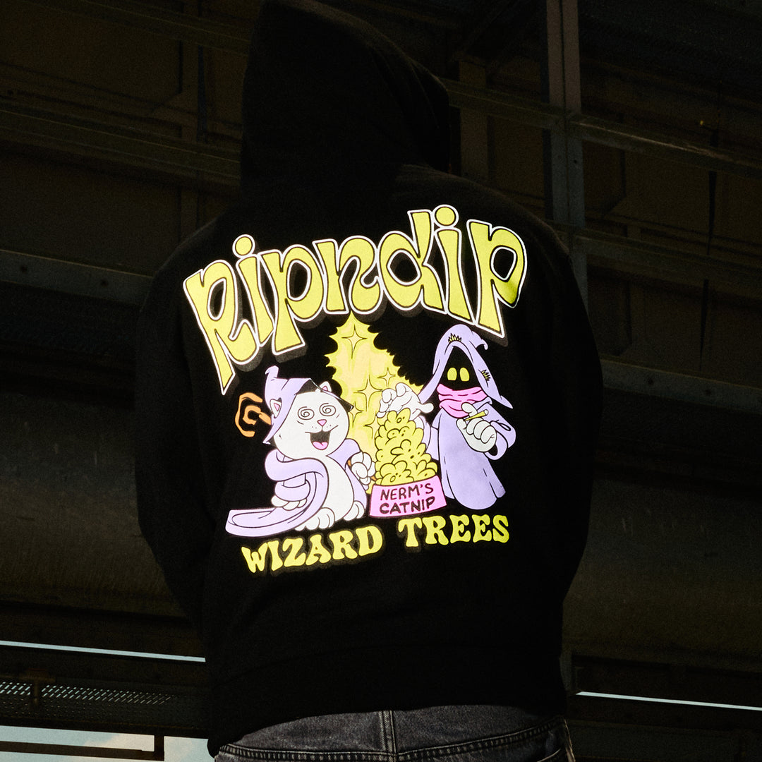 Wizard Dips Ripndip Wizard Trees Catnip Hoodie (Black) – RIPNDIP