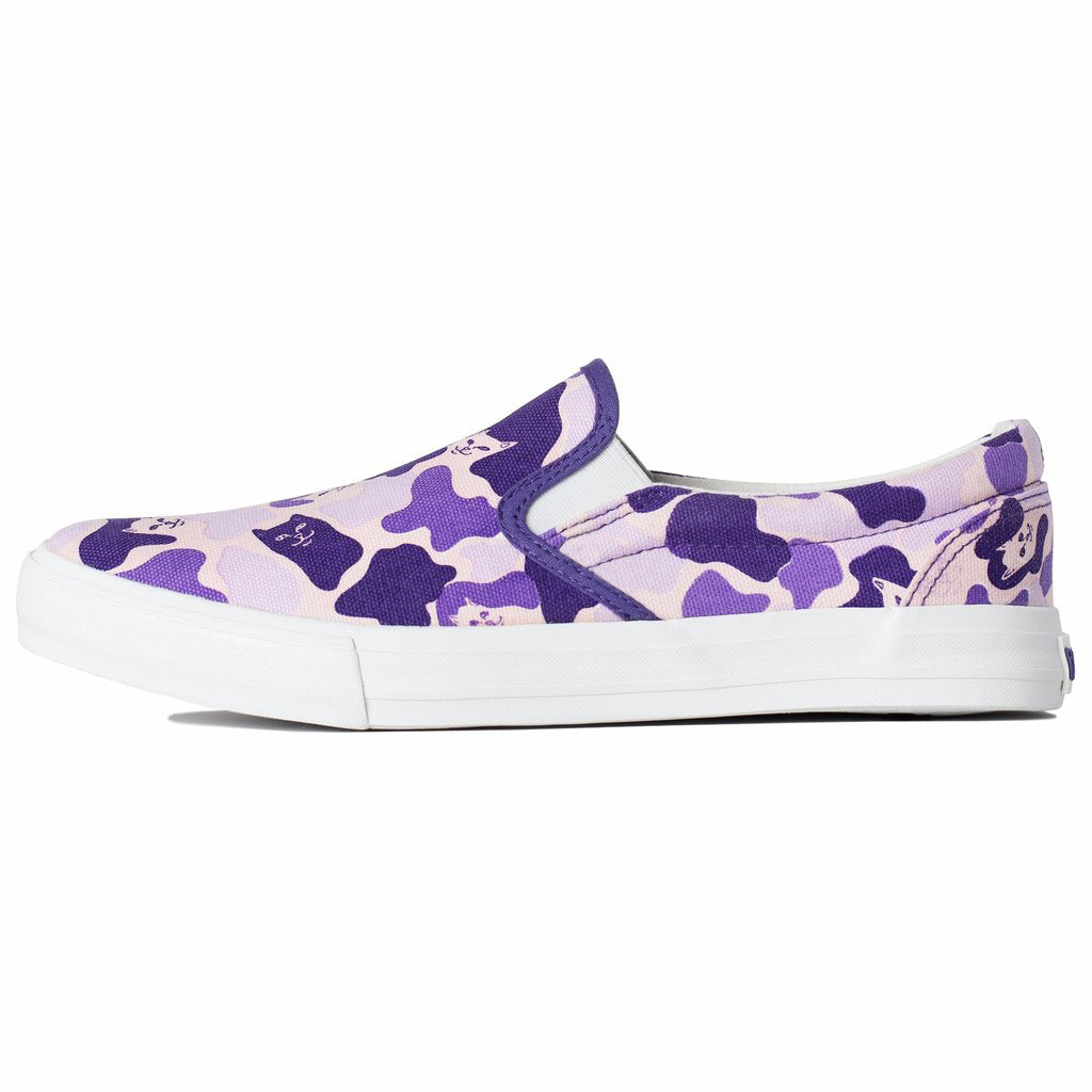 Ripndip - Purple Camo Slip On Shoes – RIPNDIP display picture 1