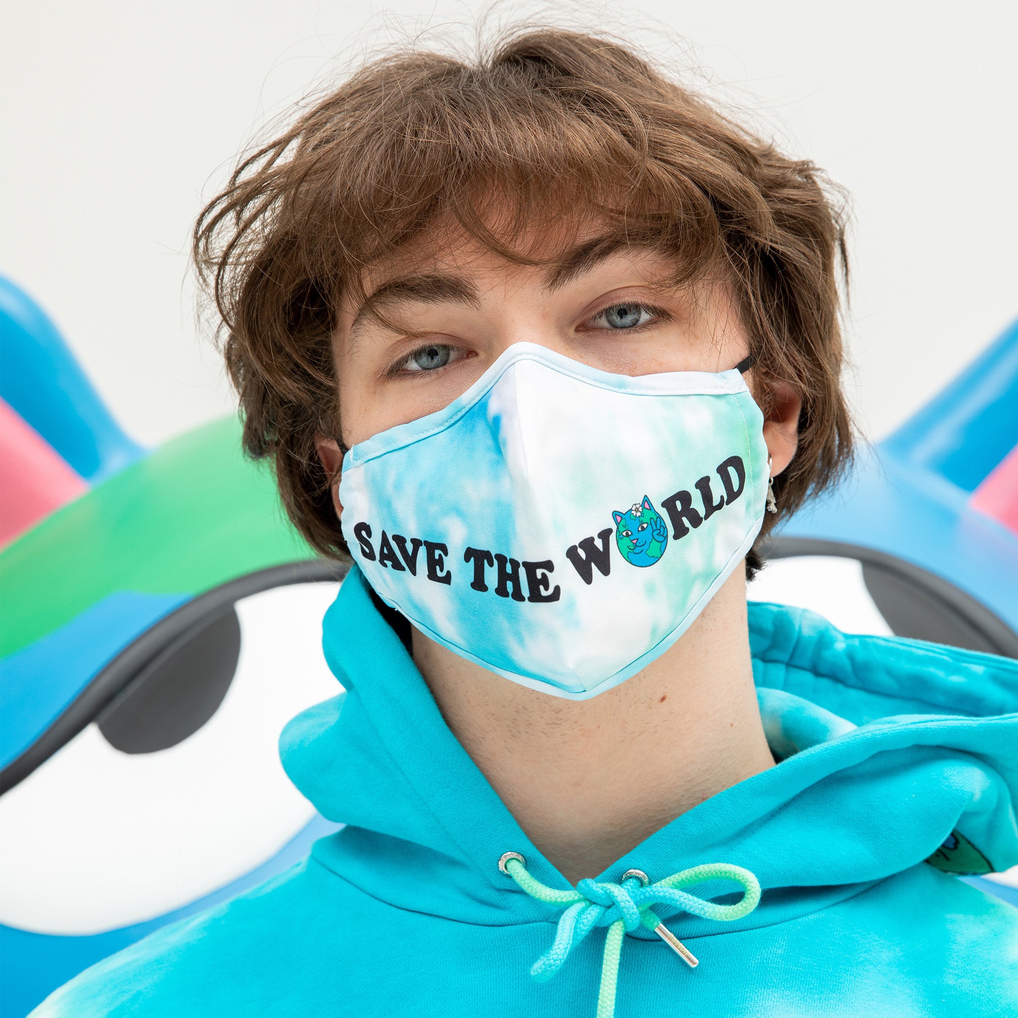Nashe Textile Save The World Face Mask (Blue)