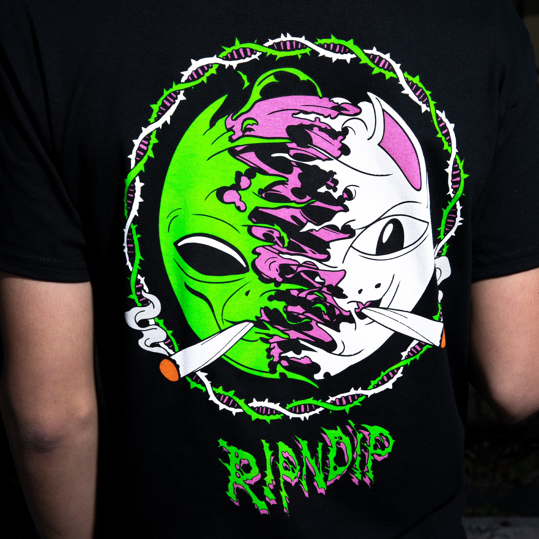 RIPNDIP Face Split Tee (Black)