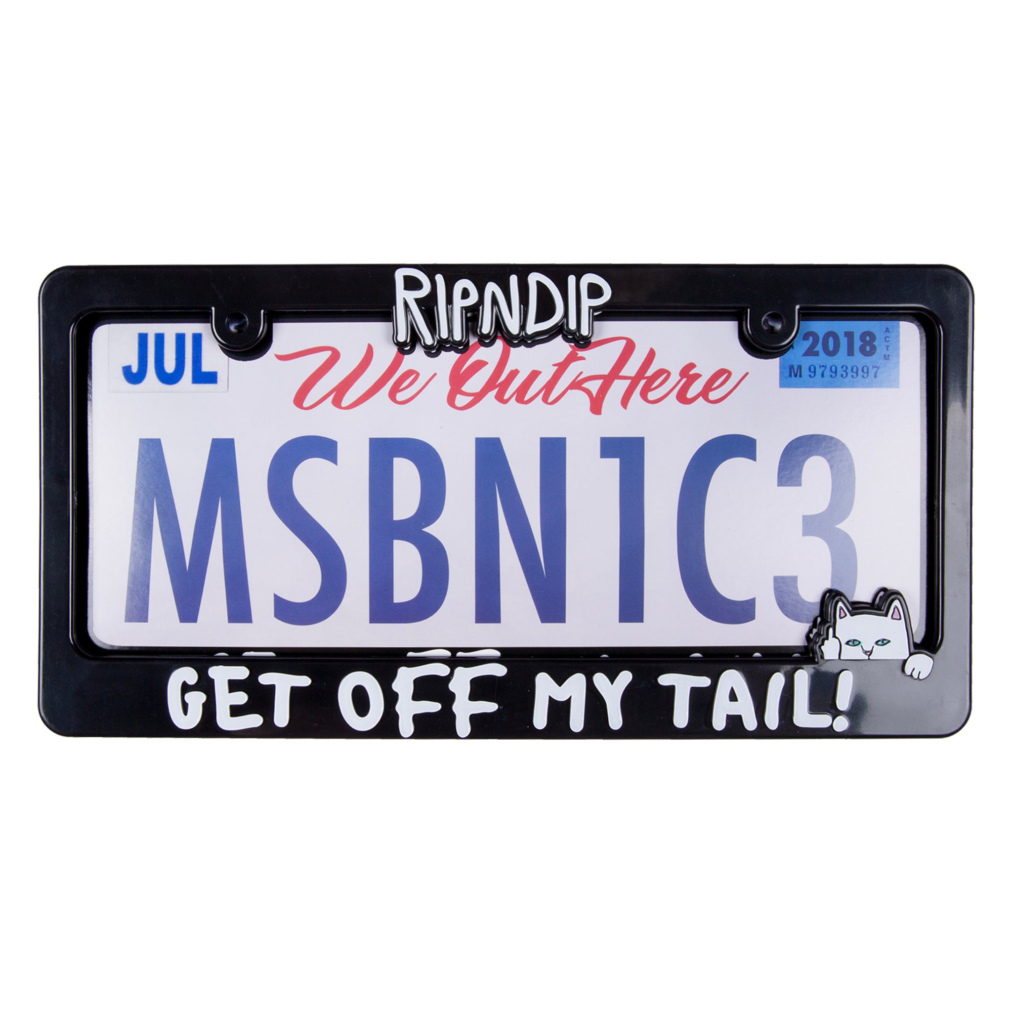 RipNDip Tailgate License Plate Frame (Black)