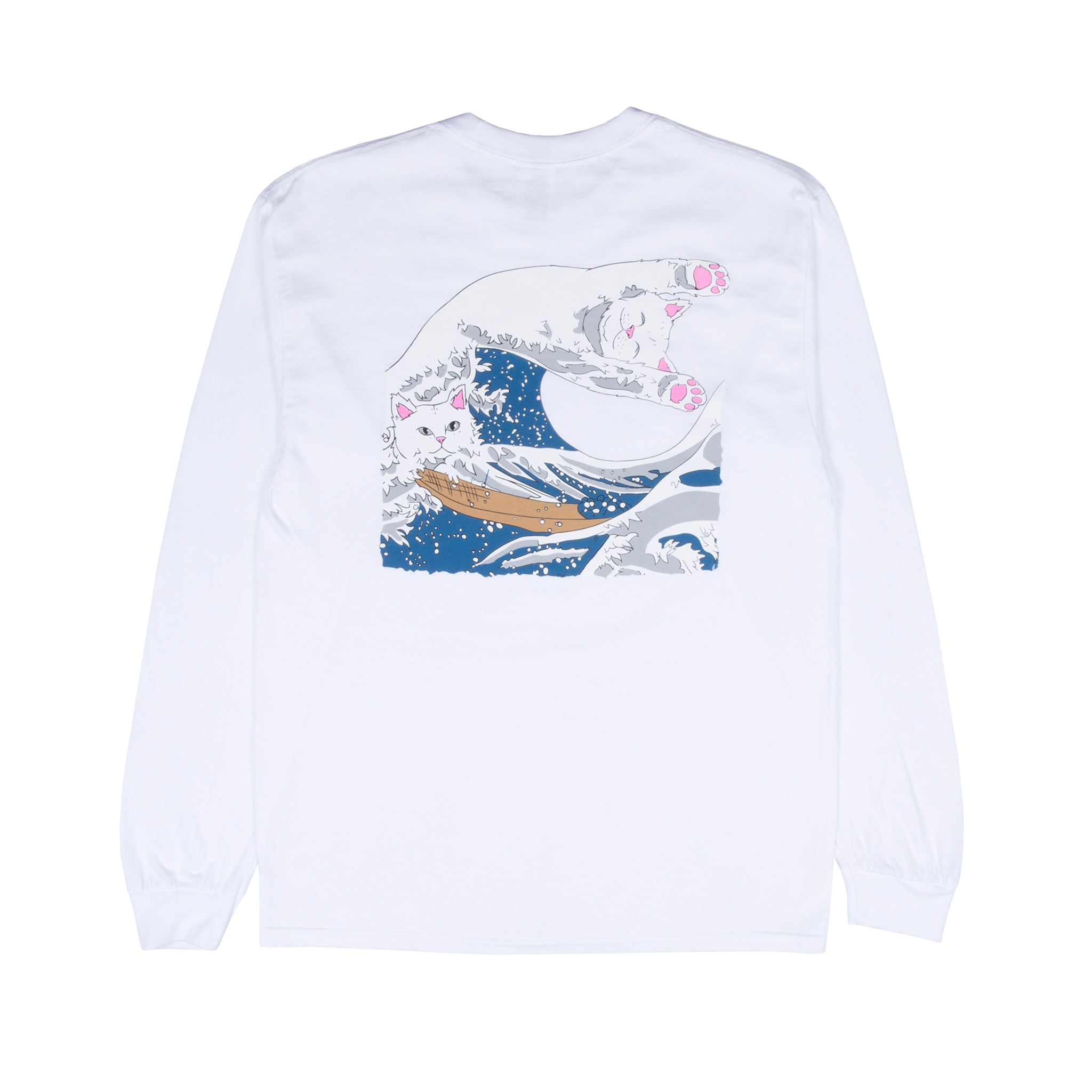 RipNDip The Great Wave Of Nerm Long Sleeve (White)