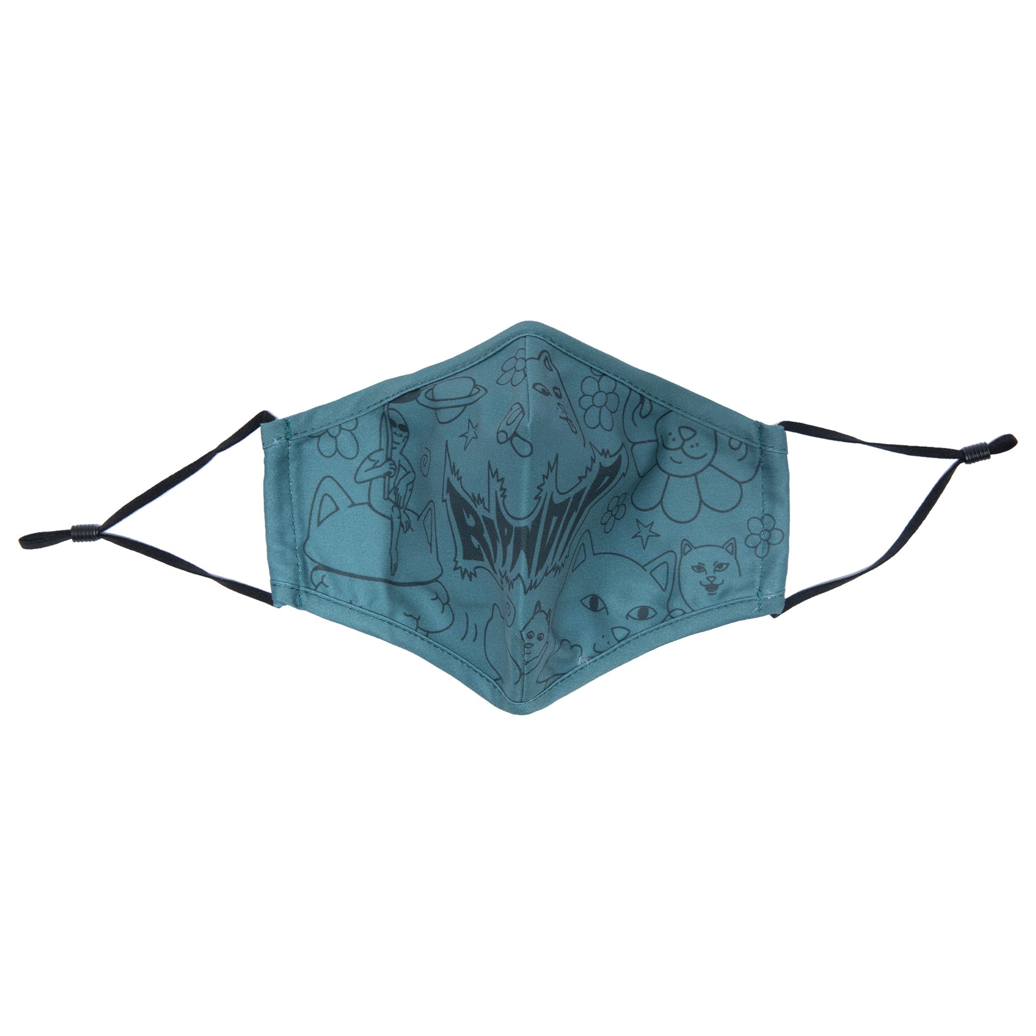 Nashe Textile Scribble Face Mask (Green)