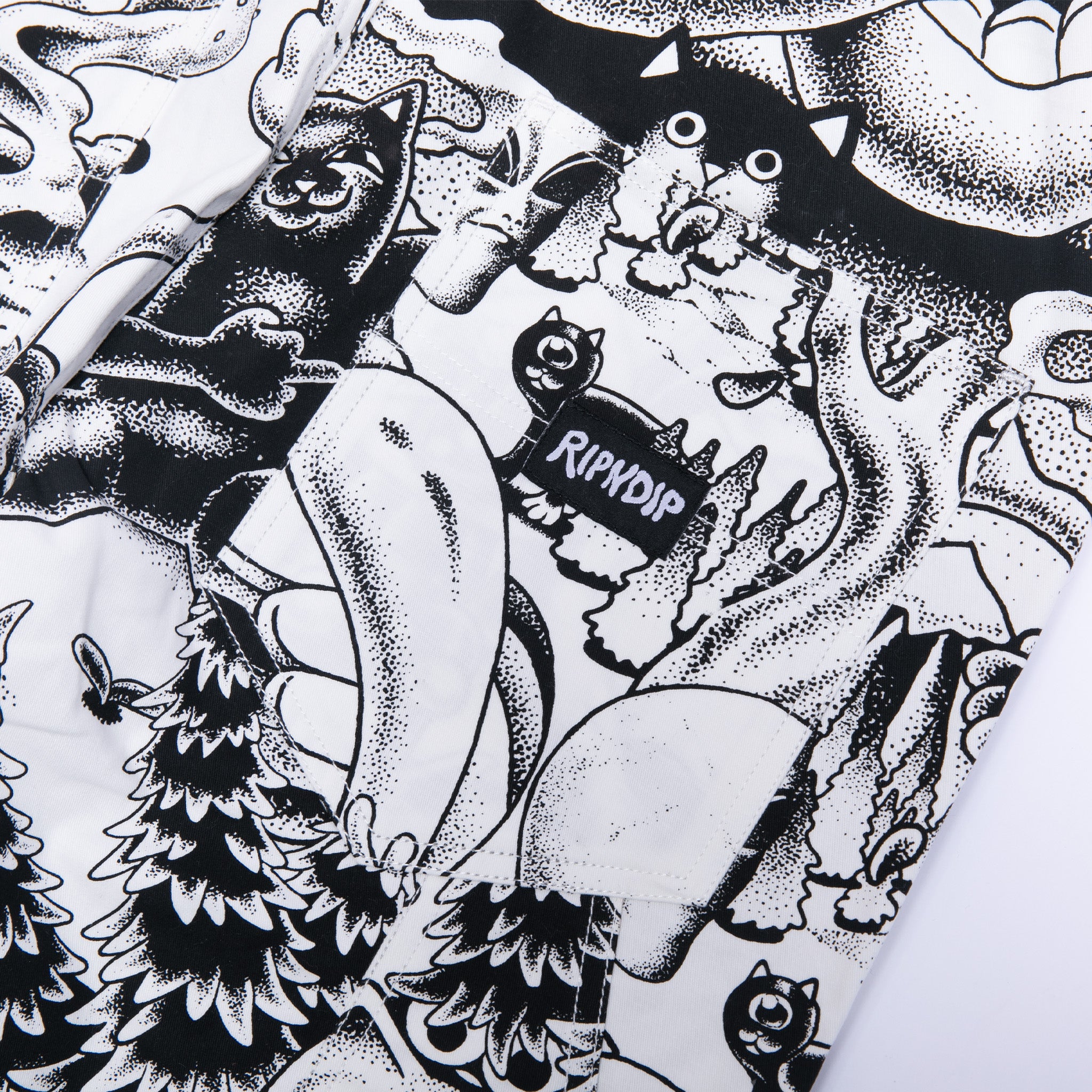 RIPNDIP Dark Twisted Fantasy Overalls (Black/White)