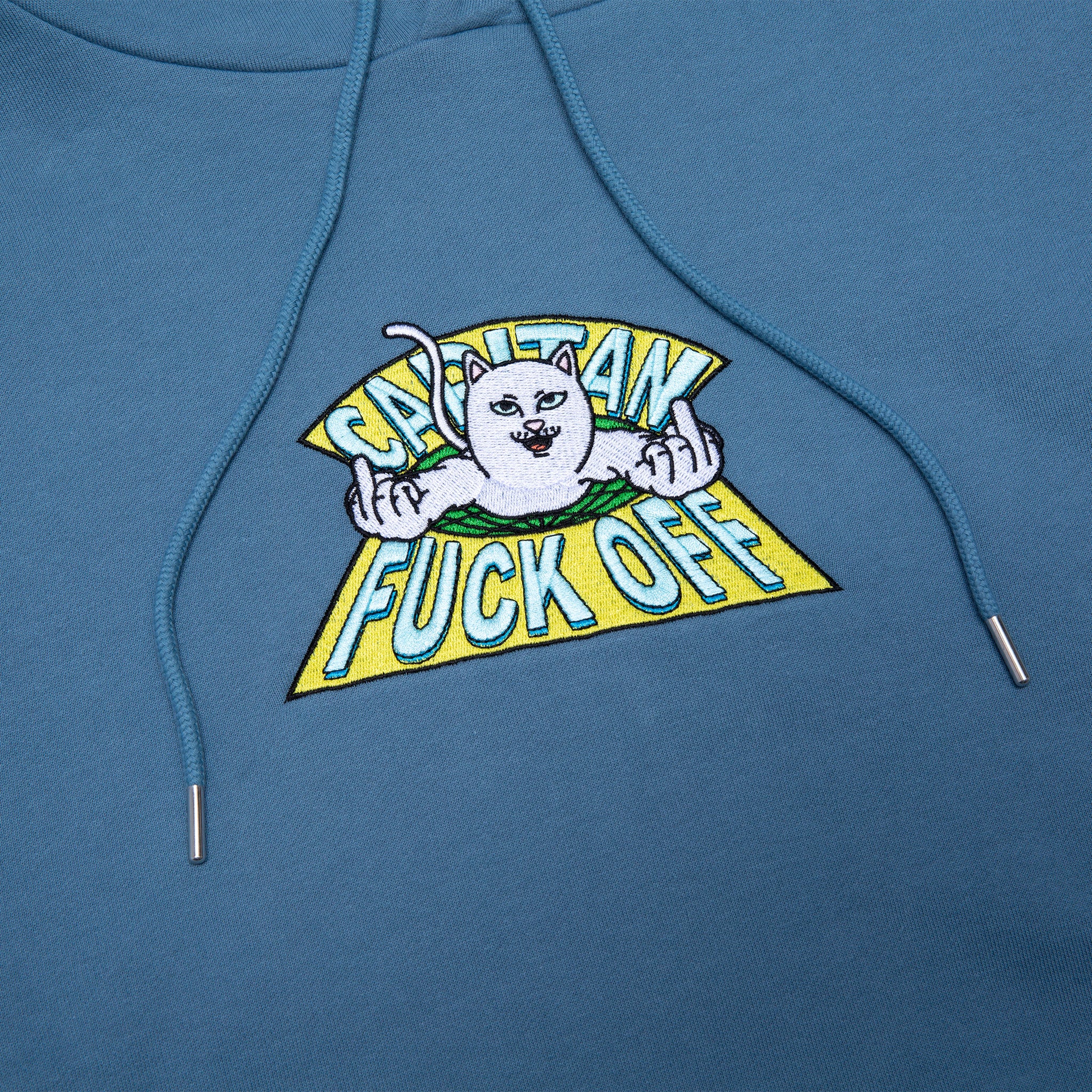 RIPNDIP Capitan Fuck Off Embroidered Hoodie (Slate)