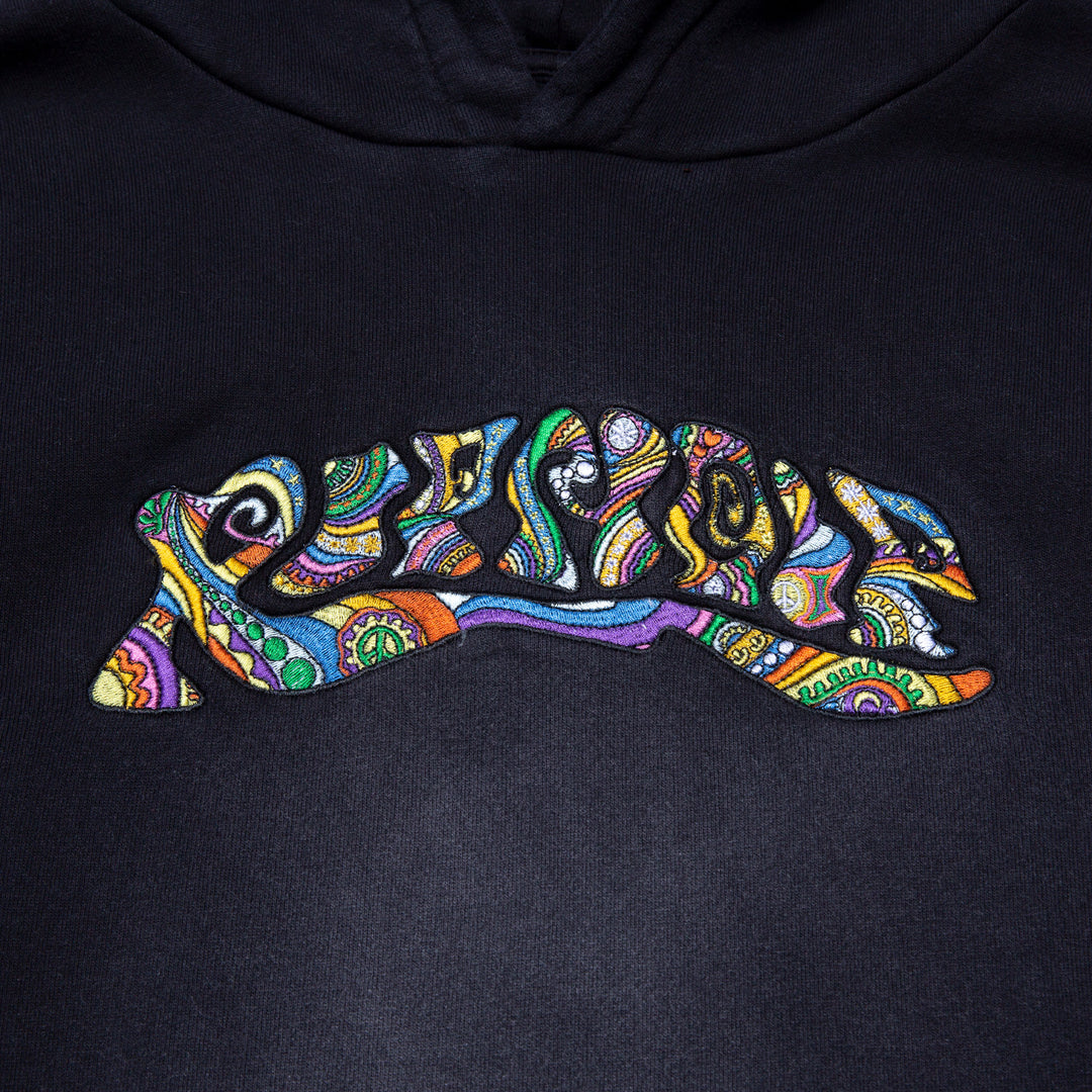 Tribe Embroidered Hoodie (Faded Black) – RIPNDIP