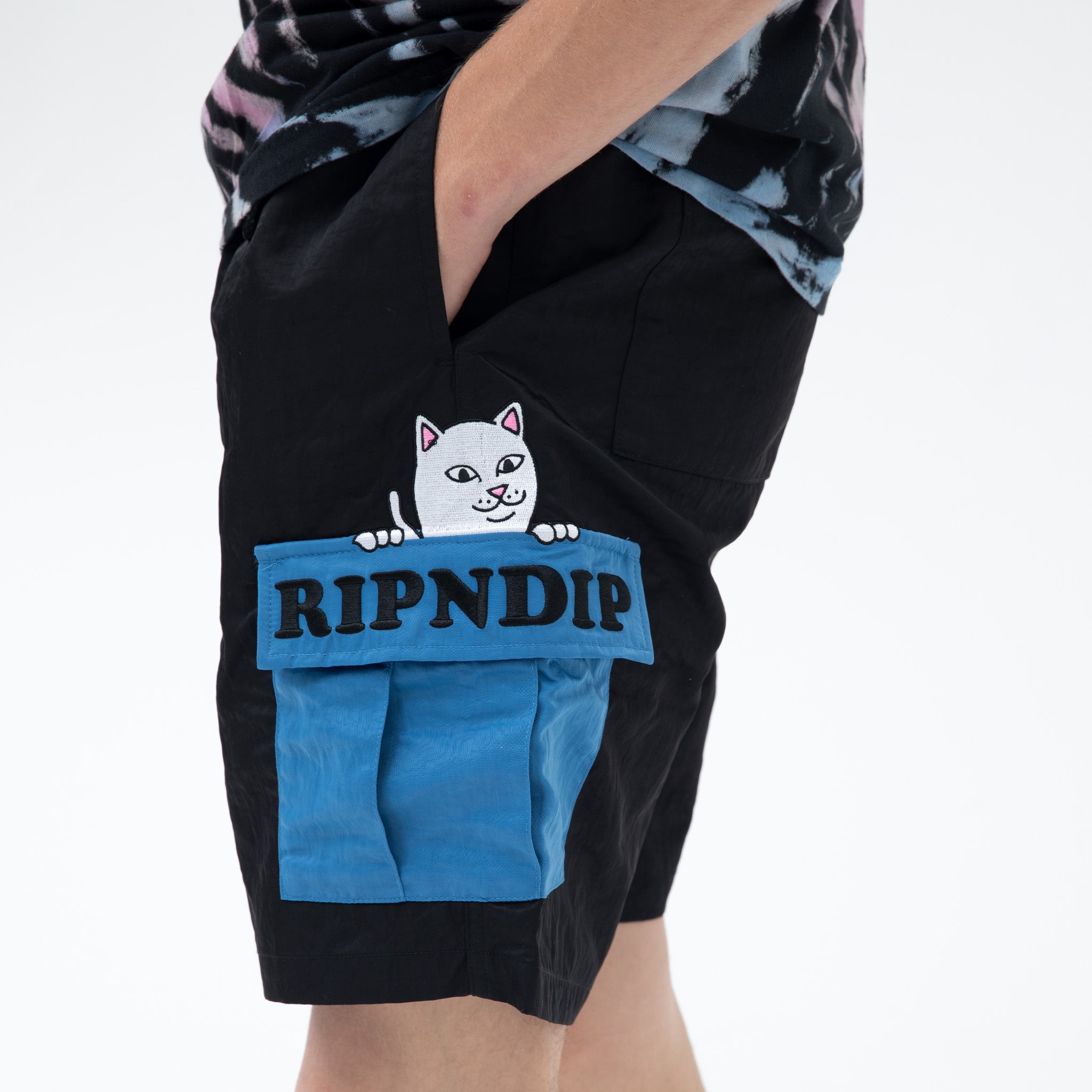 RipNDip Beverly Nylon Cargo Shorts (Blue)