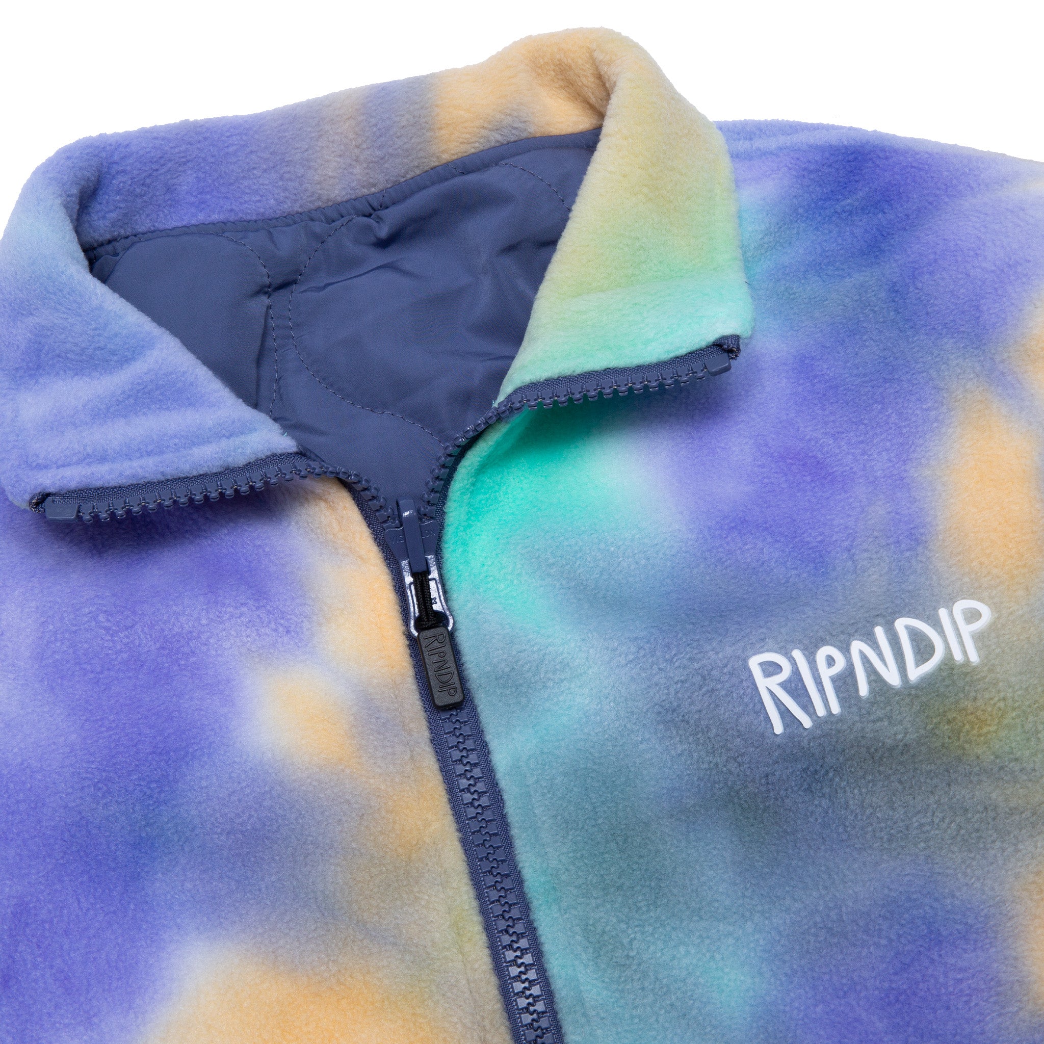 Castanza Reversible Brushed Fleece Quilted Jacket (Purple)