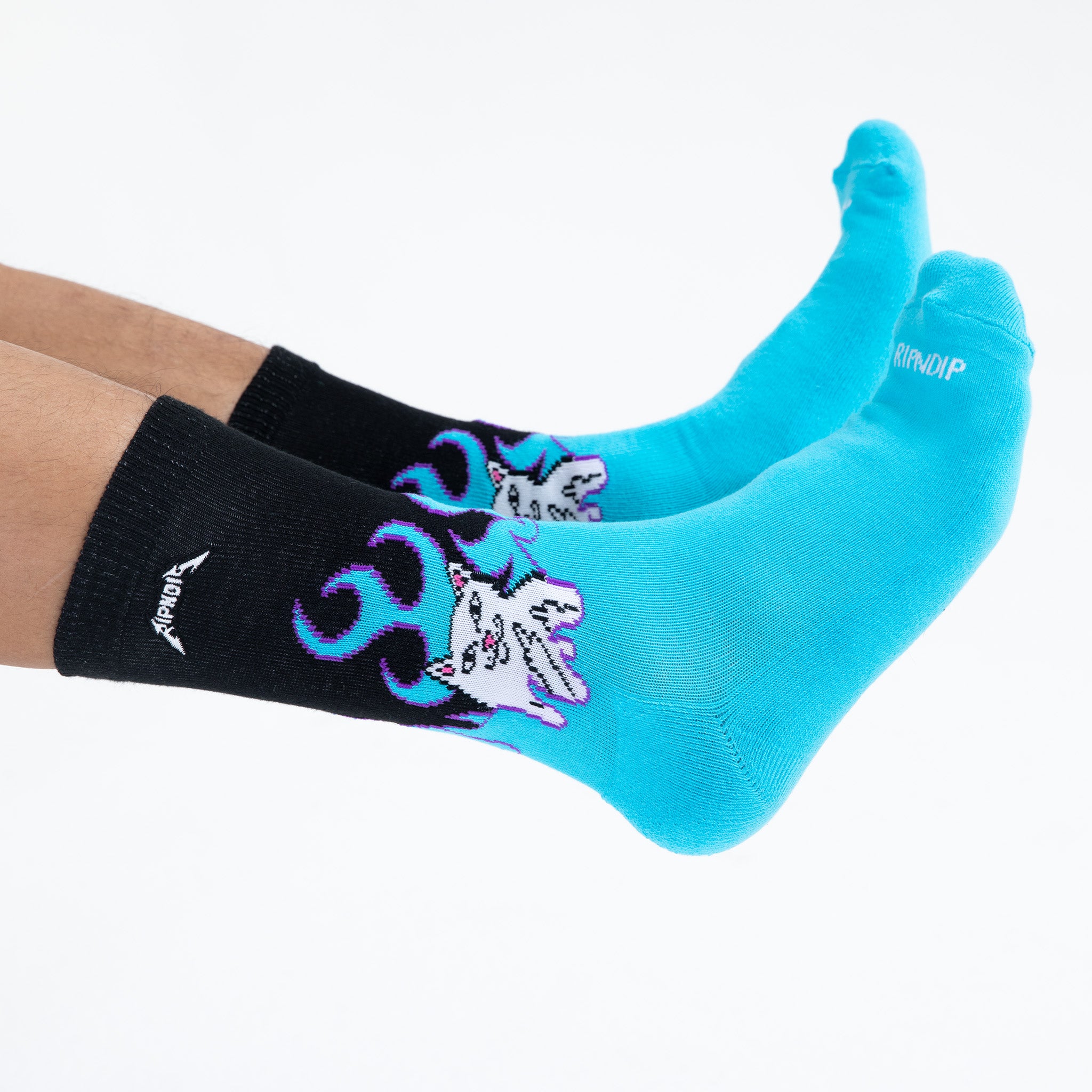 RipNDip Welcome To Heck Socks (Electric Blue)