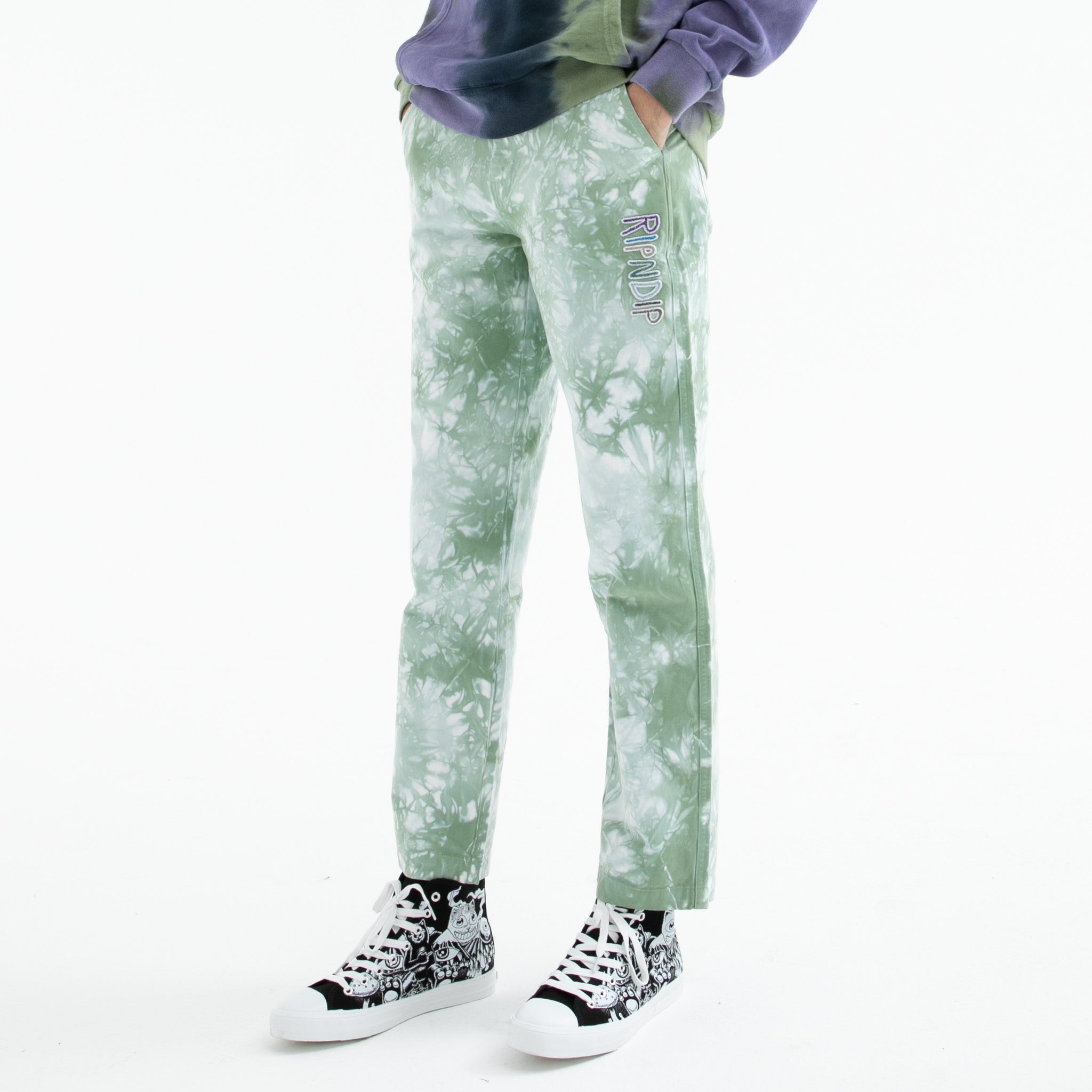 RIPNDIP OG Prisma Twill Pants (Pine Tie Dye)