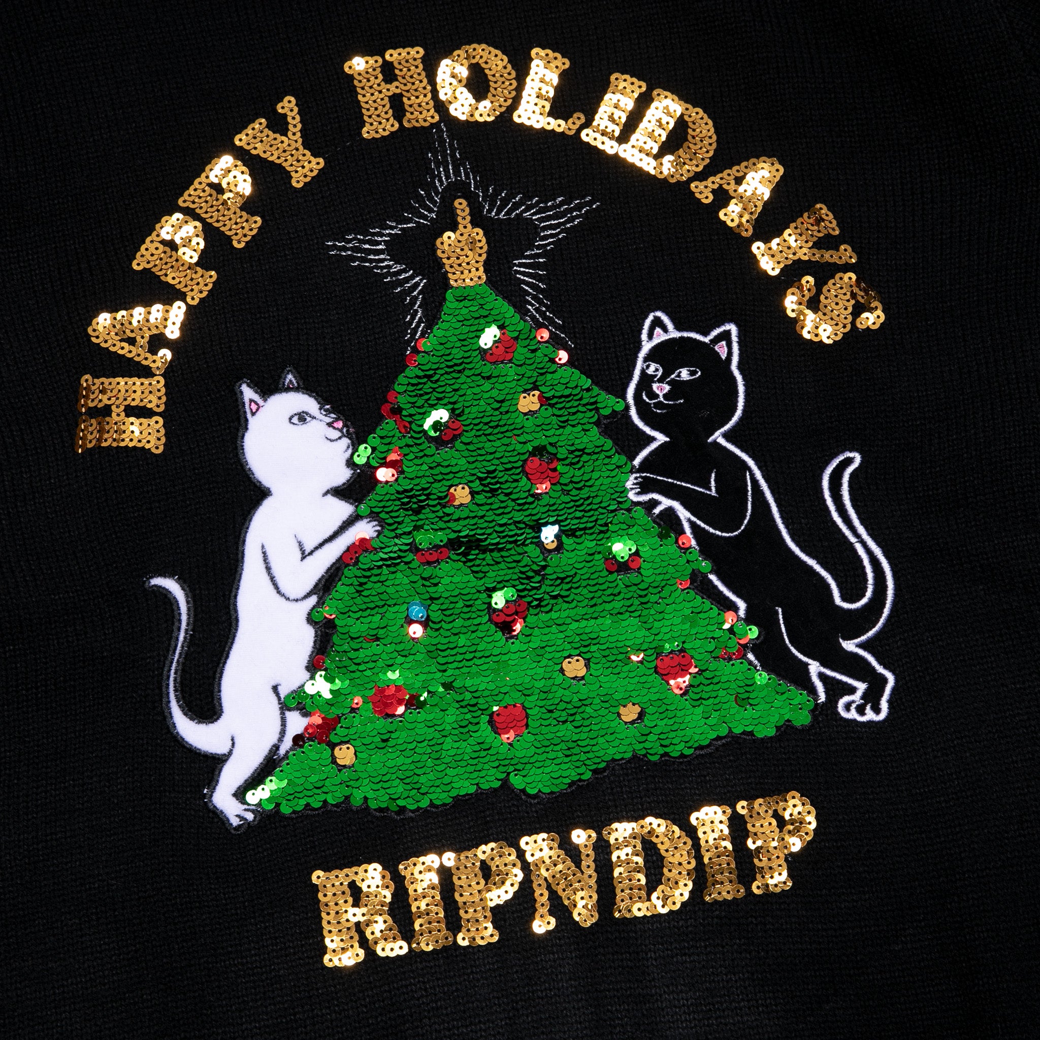 RIPNDIP Litmas Tree Knitted Sweater (Black)