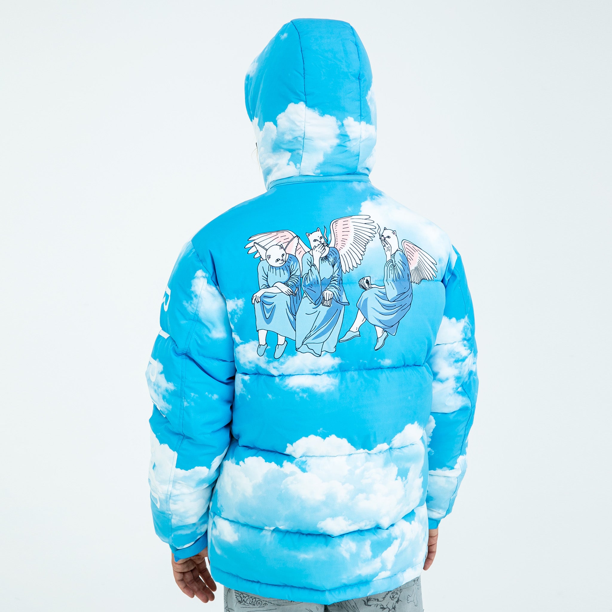 RIPNDIP Heaven And Hell Puffer Jacket (Blue)