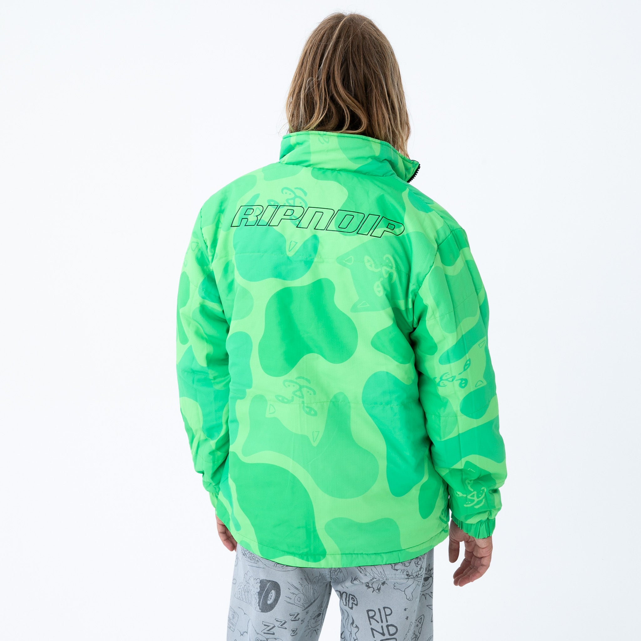 Neo Nerm Reversible Field Puffer Jacket (Black/Tonal Green)
