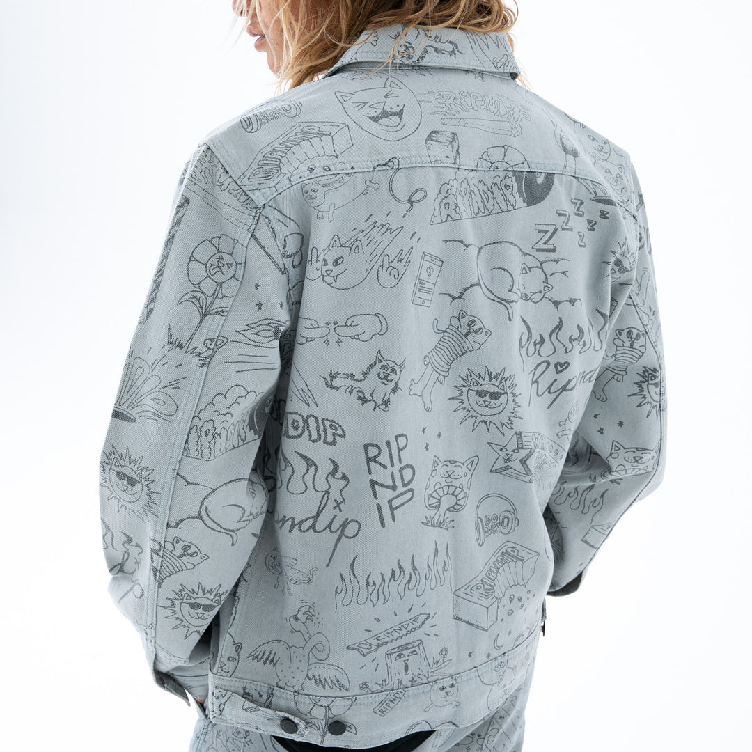 Sharpie Denim Jacket (Light Denim Wash) RIPNDIP
